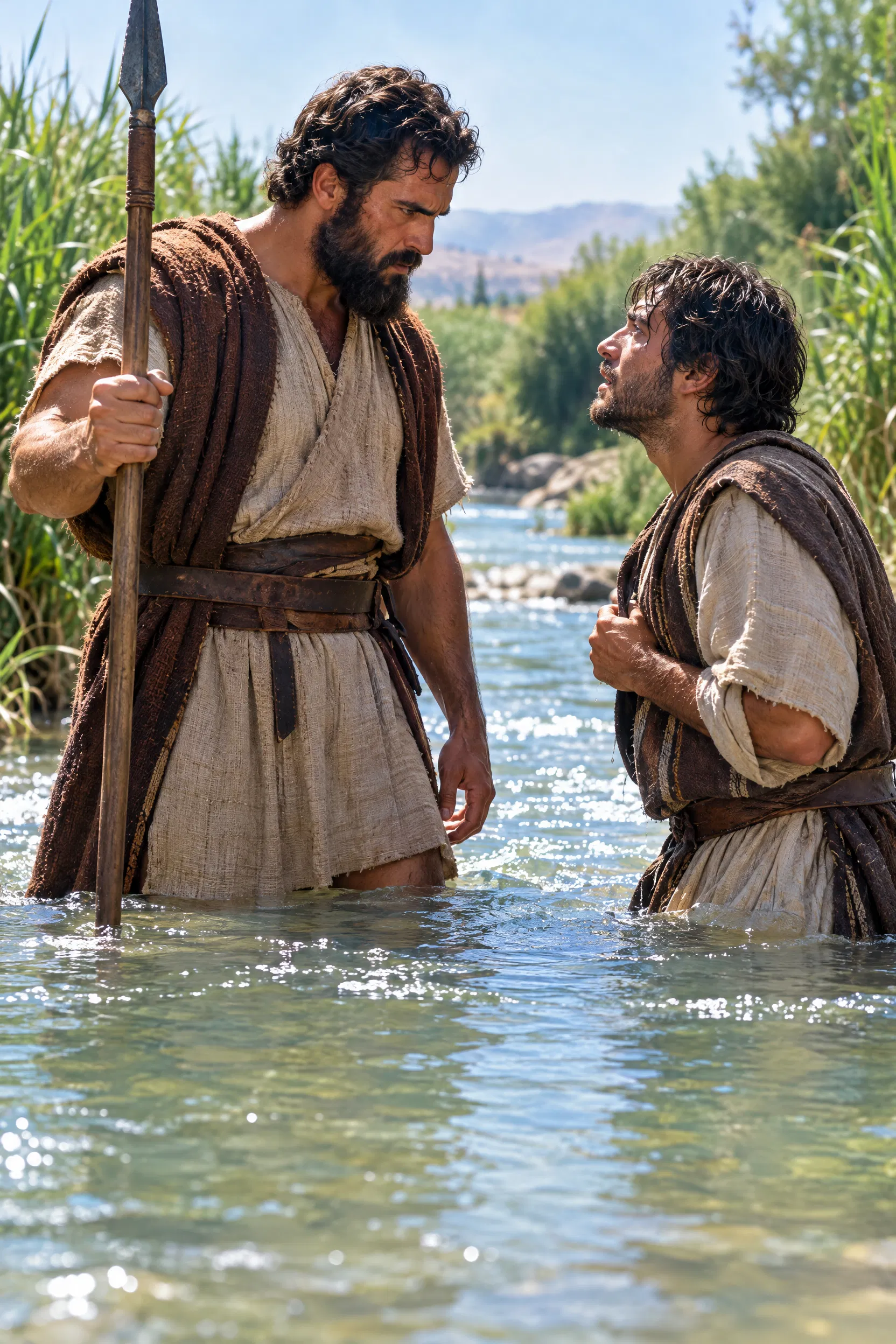 Gileadite Guard Questions an Ephraimite at the Jordan