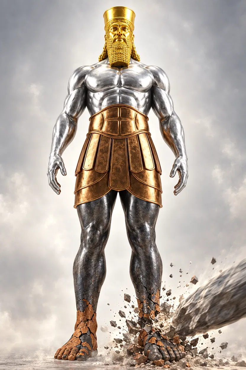 Nebuchadnezzar's Dream Statue Struck by a Stone