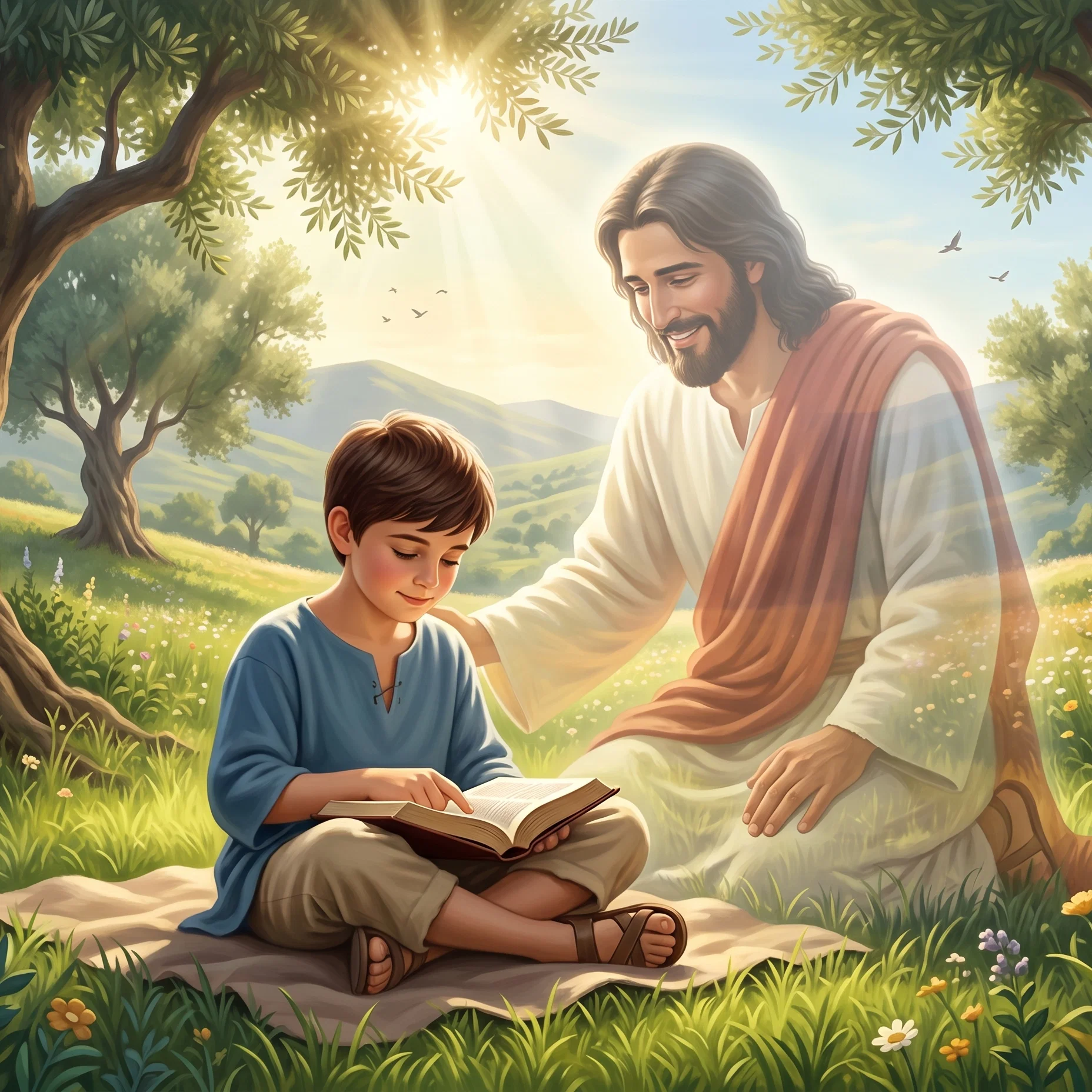 Morning Devotion in the Golden Light