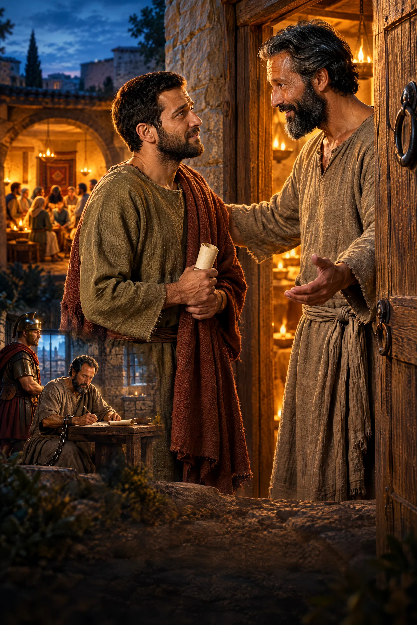 Onesimus Returns to Philemon at His Door