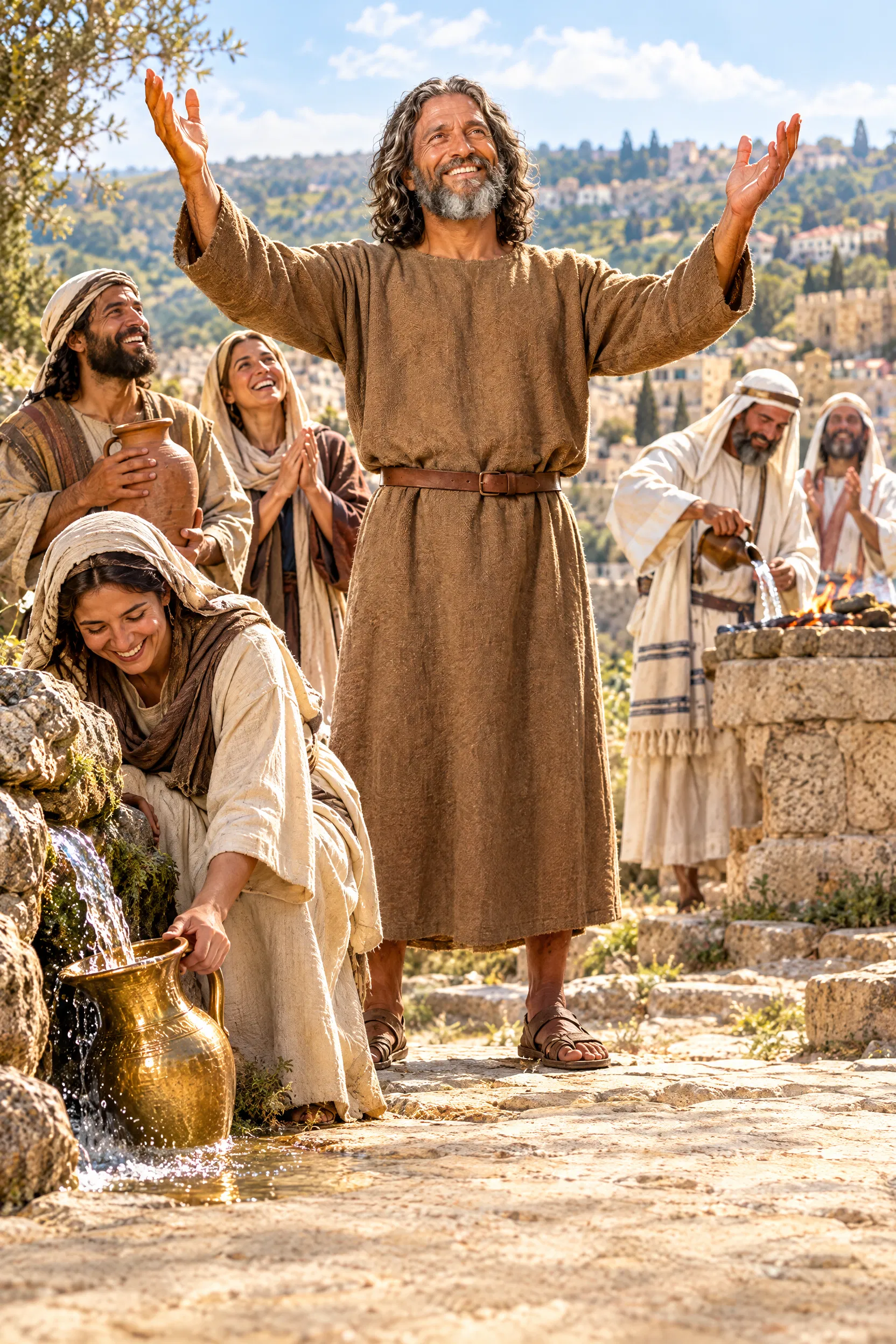 Isaiah Praises God as Villagers Draw Water