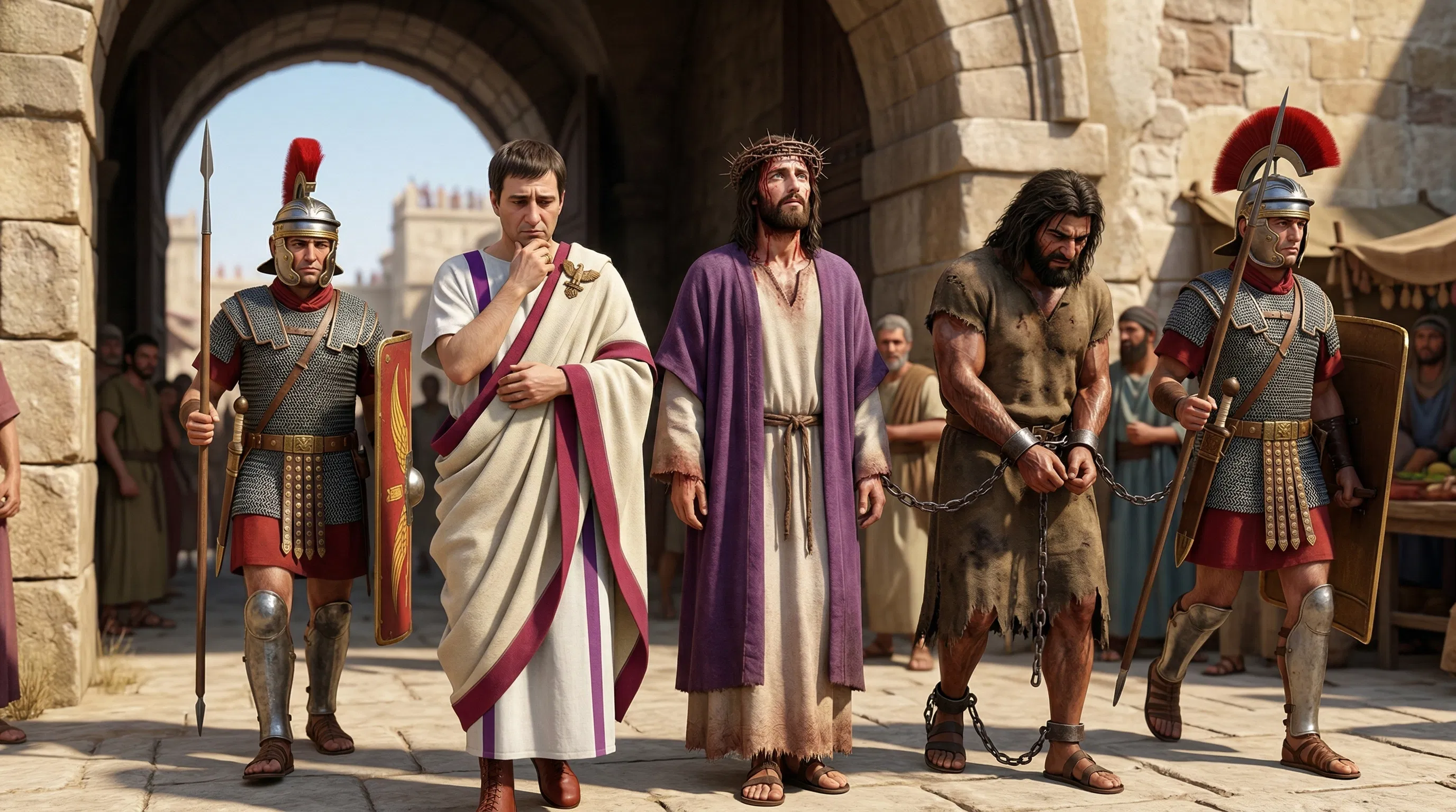 The Presentation of Jesus and Barabbas