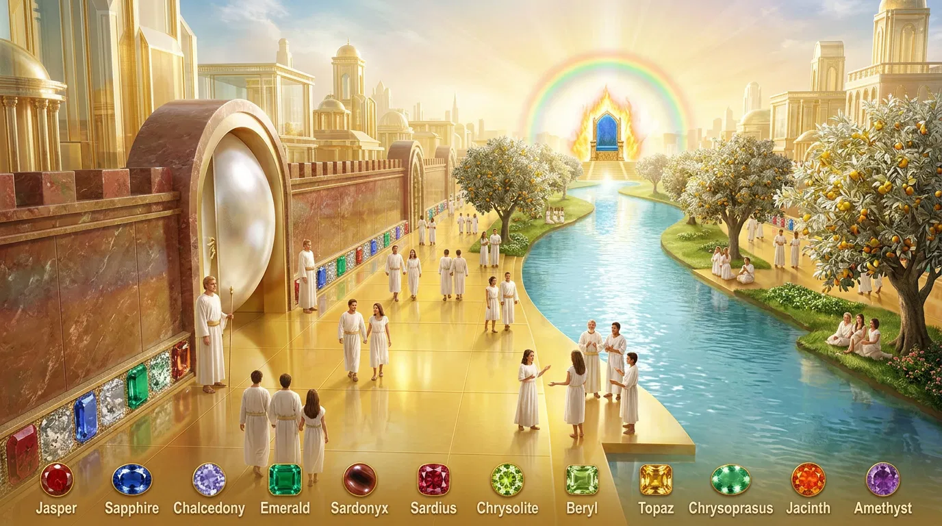 Golden City With River and Throne