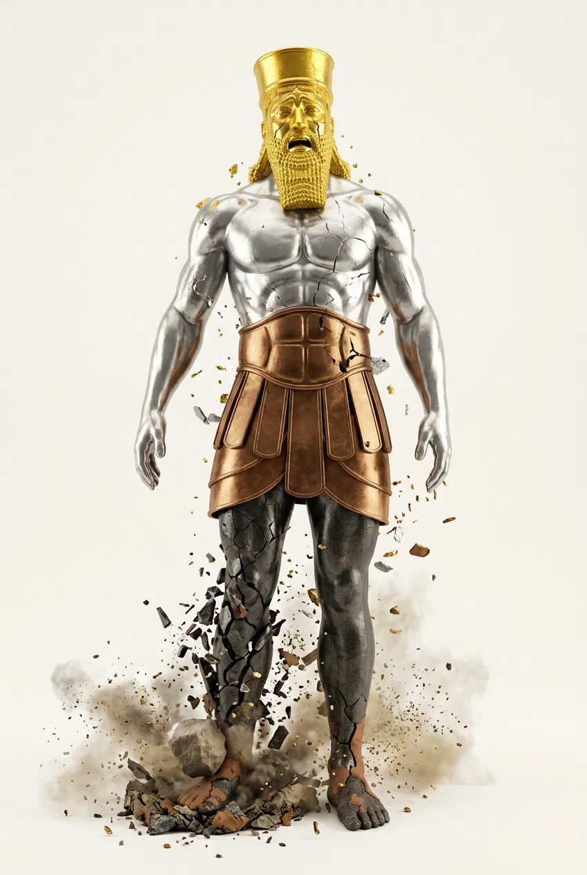 The Great Statue of Nebuchadnezzar's Dream Crumbling