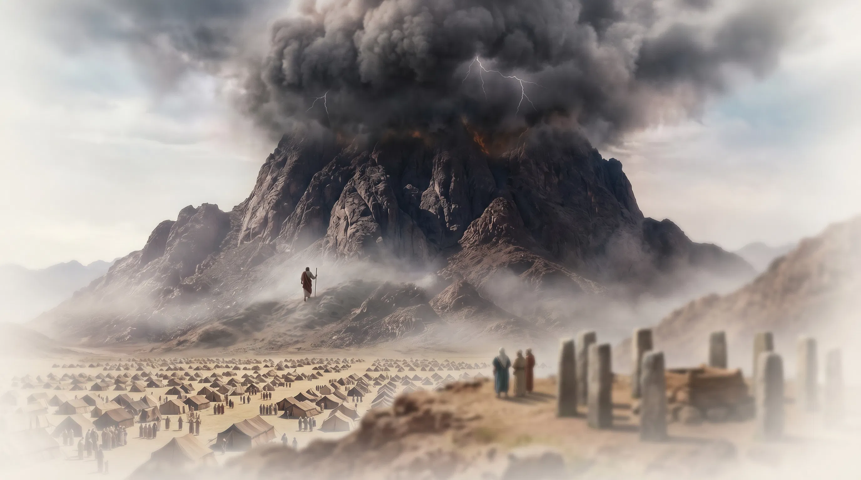 Mount Sinai Smoking Above the Israelite Camp