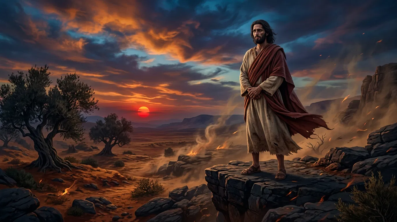 Jesus Standing Alone in the Wilderness