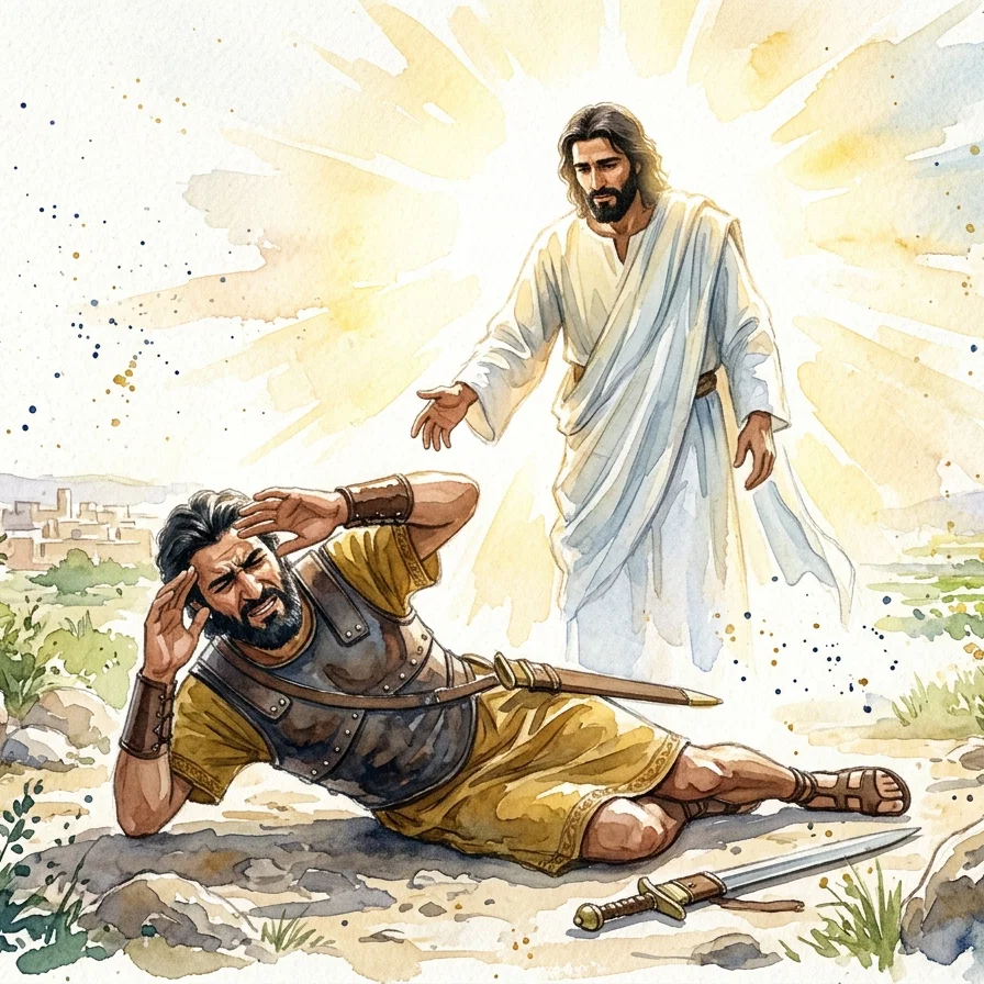 Saul is blinded on the road to Damascus