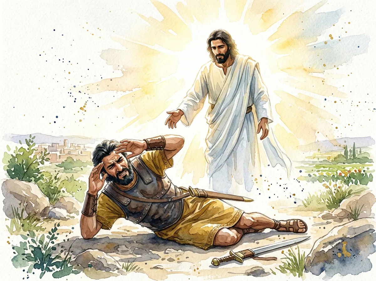 Saul is blinded on the road to Damascus