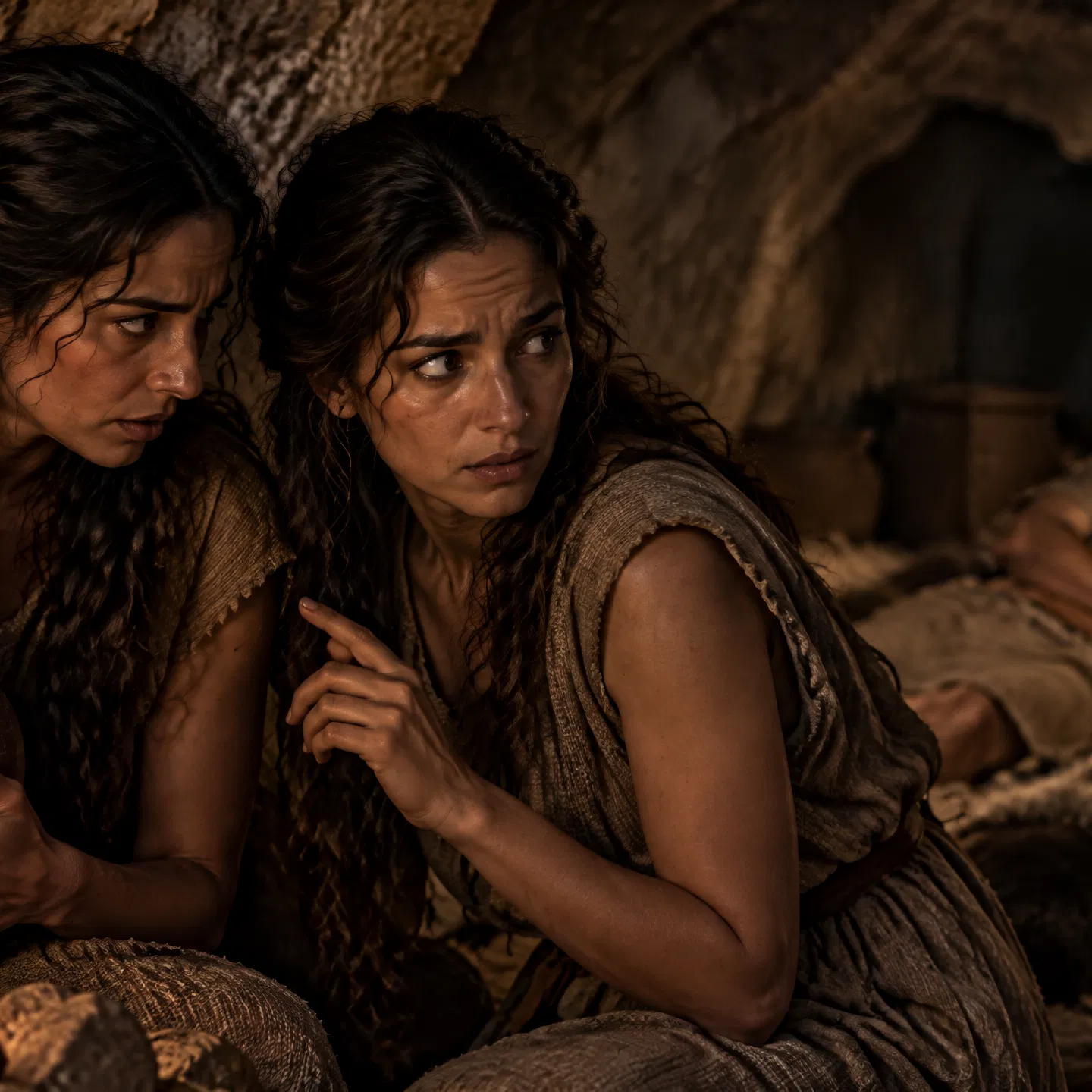 Lot's Daughters Whisper in the Cave