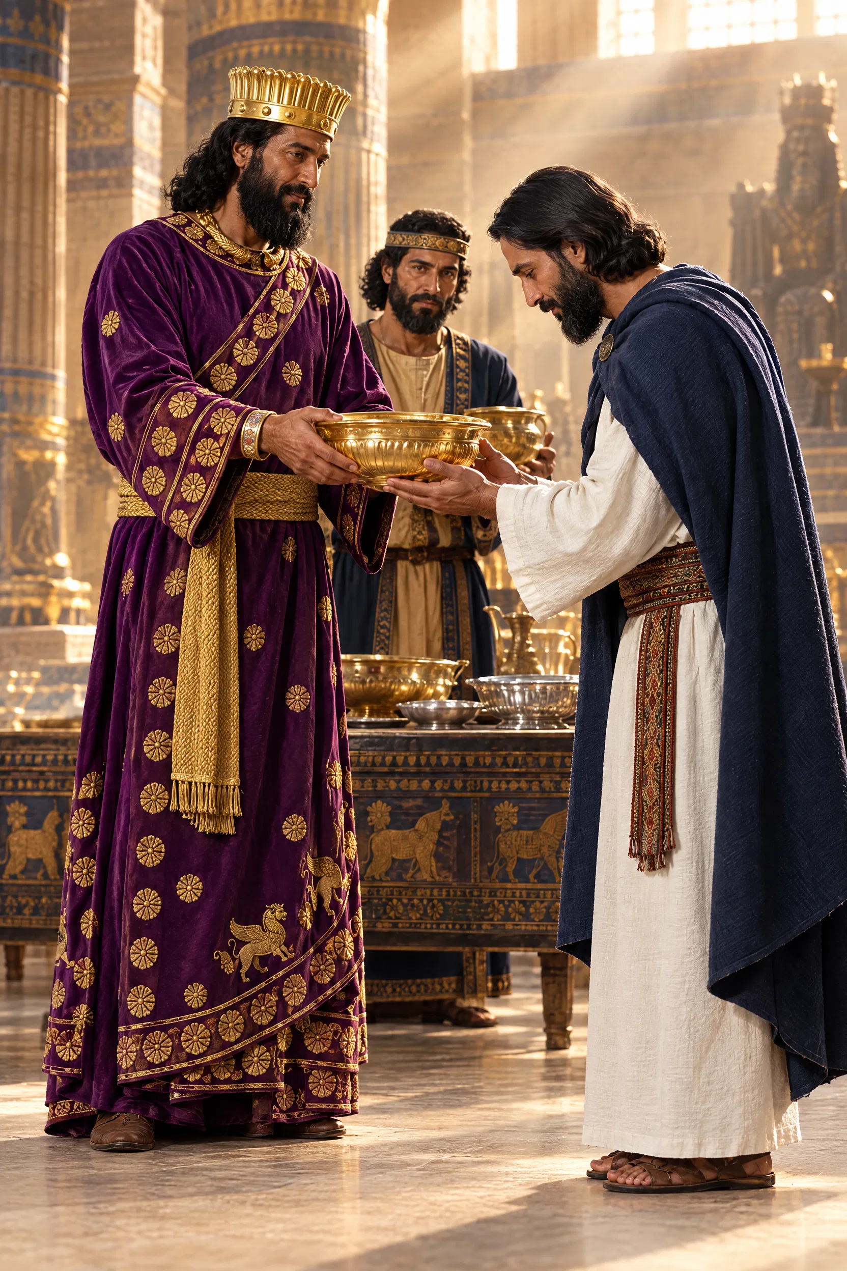 Cyrus Returns the Temple Vessels to Sheshbazzar