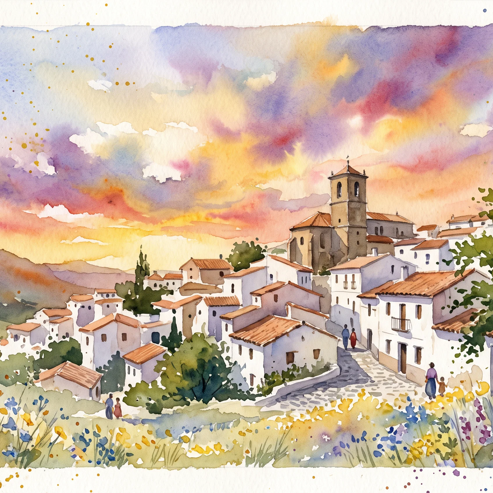 Golden Hour in an Ancient Village
