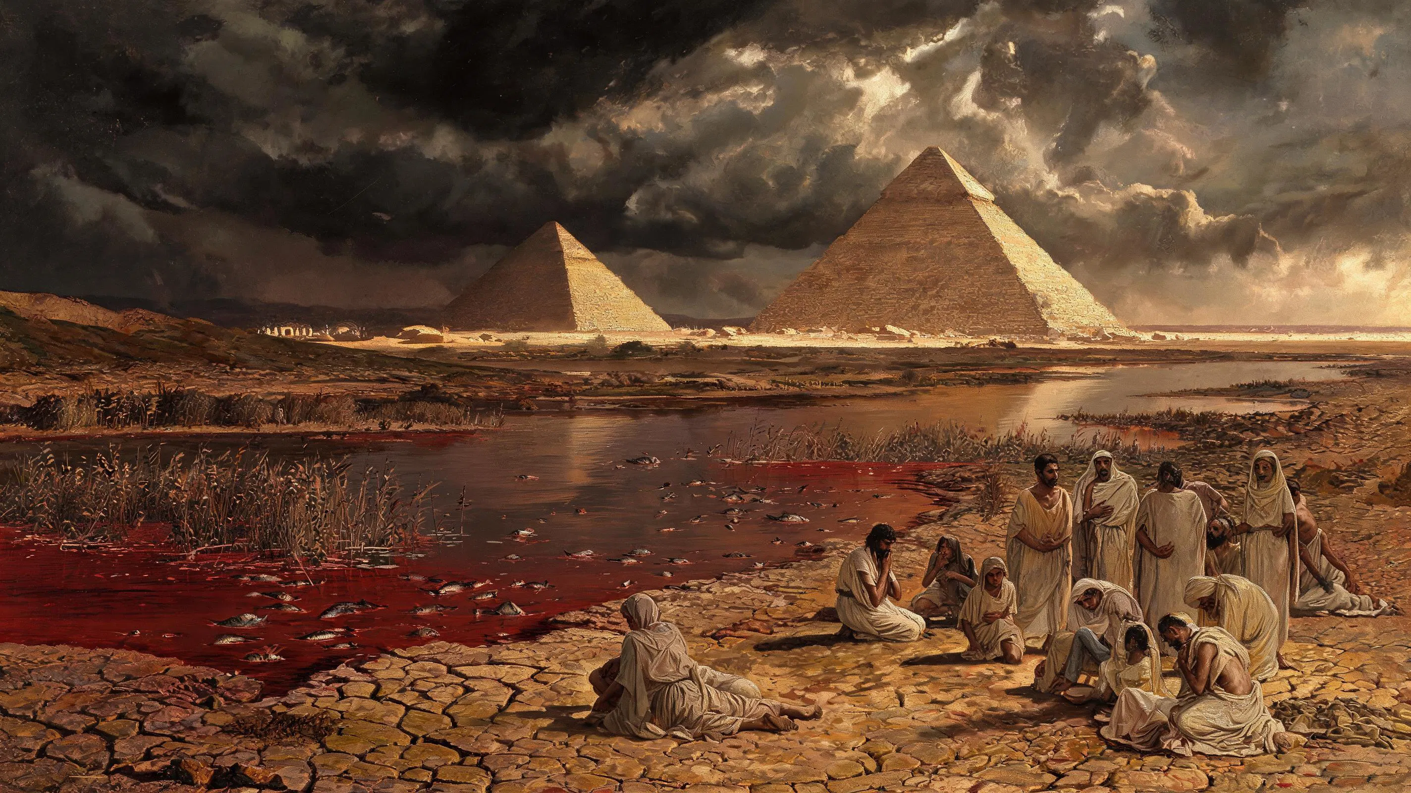 The Nile Turned Red and Egyptians in Mourning