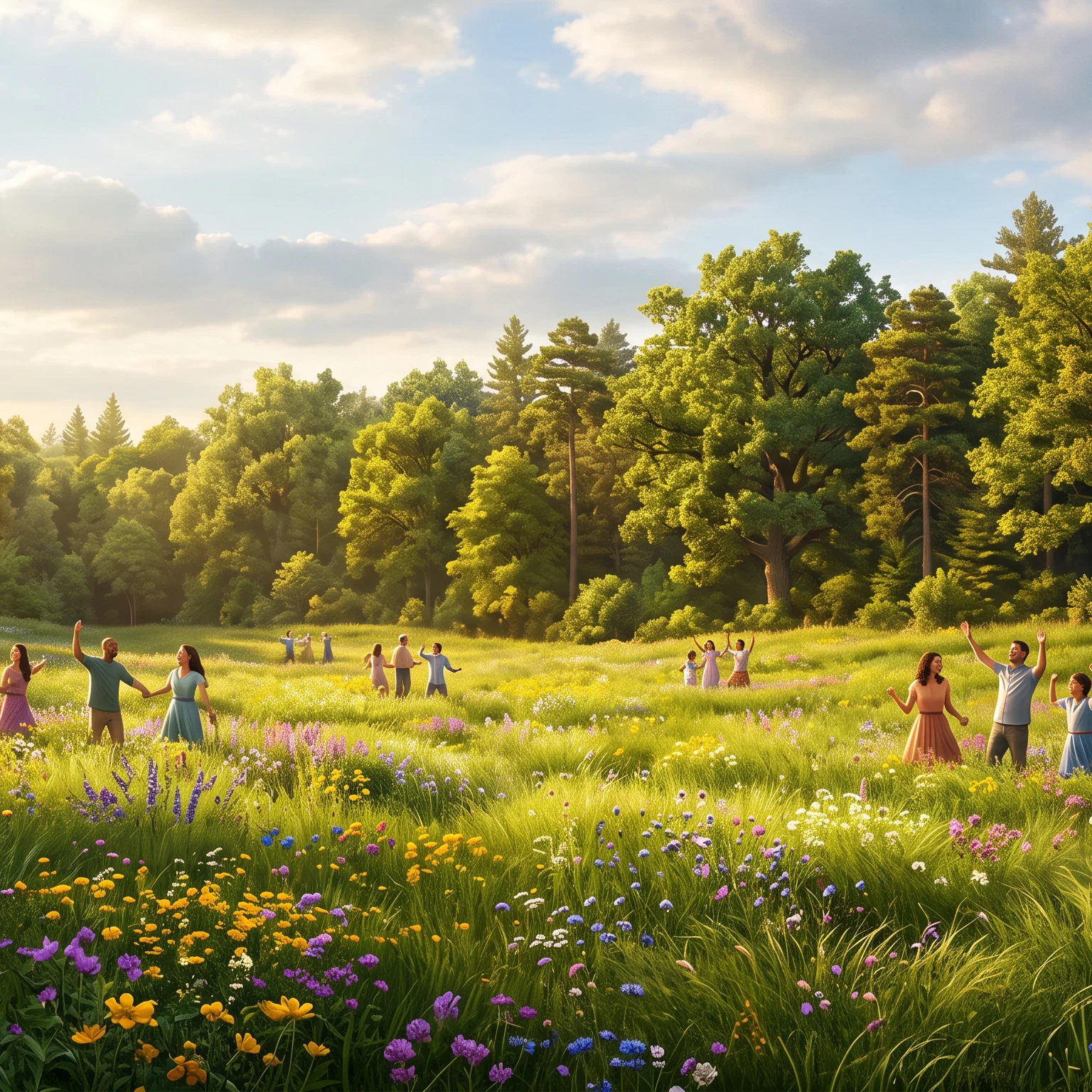 Jubilant Fields of Radiant Light