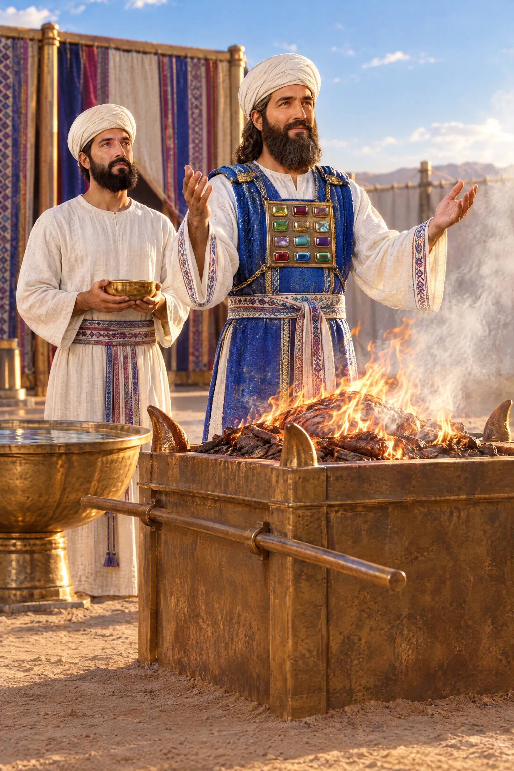 Aaron and Eleazar Minister at the Altar