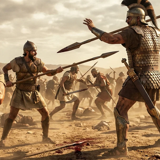 David and Abishai Facing the Giant