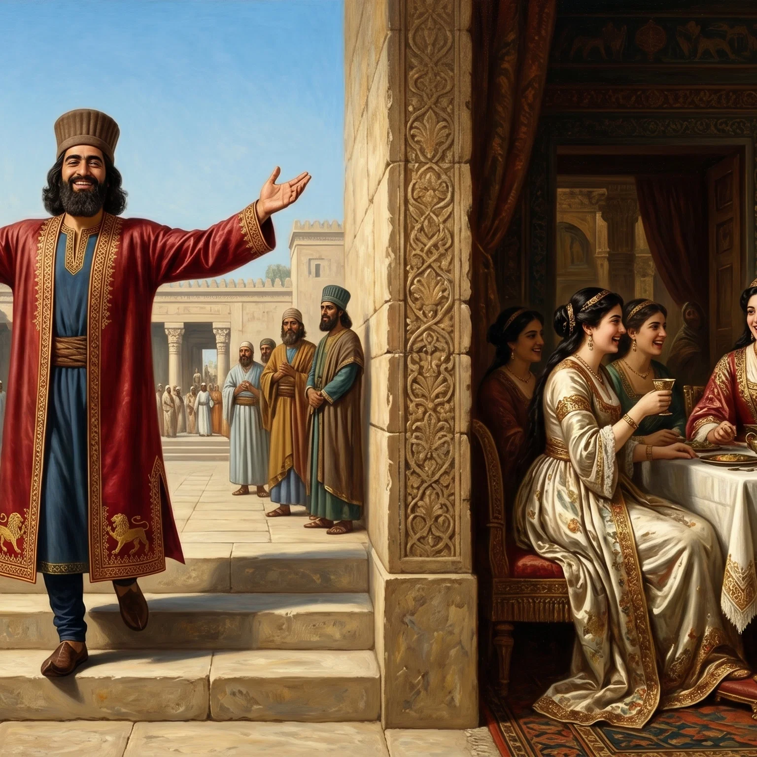 Haman Departs With A Joyful Heart
