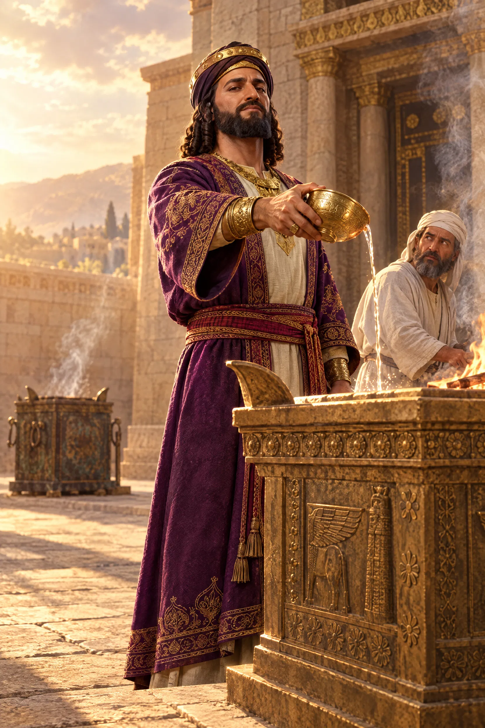Ahaz Offers Sacrifice at the New Altar