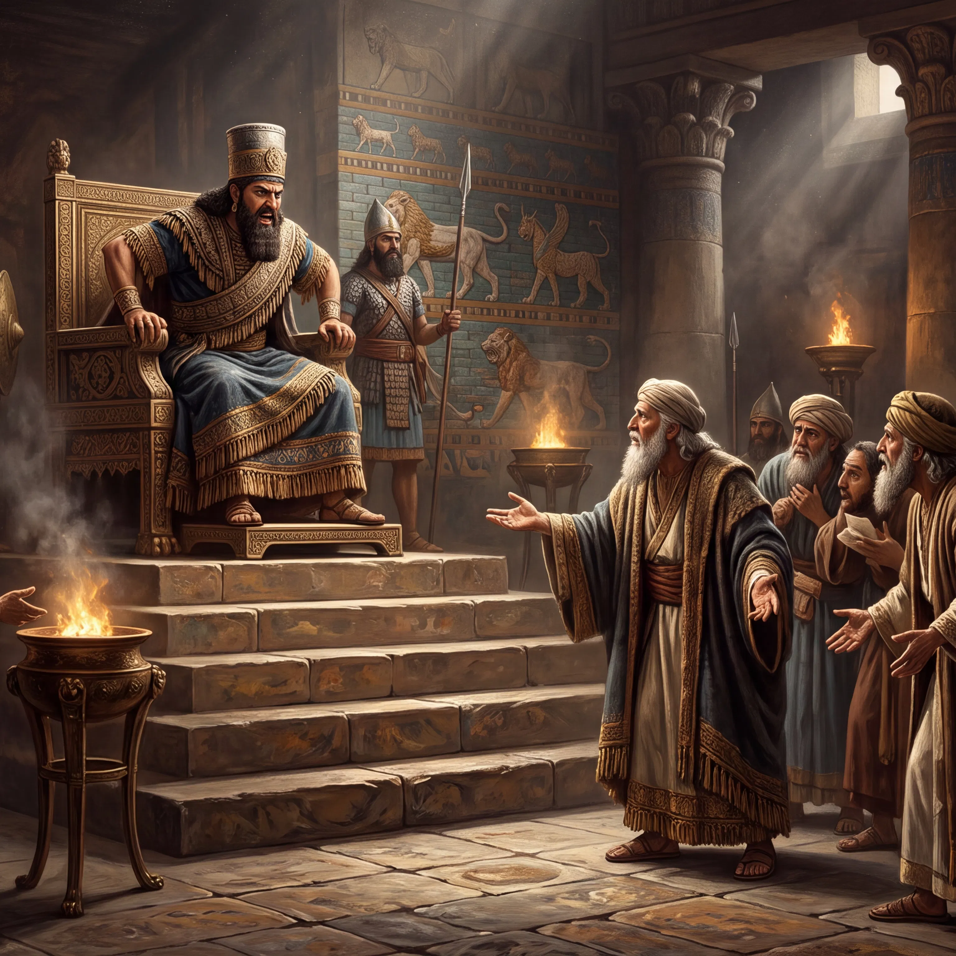 Babylonian Wise Men Plead Before King Nebuchadnezzar