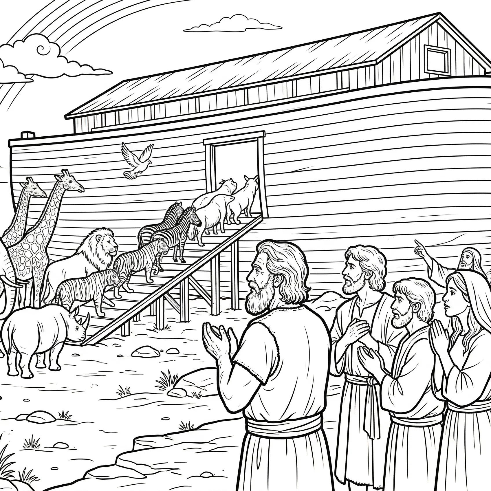 Noah’s Ark Preparing for the Deluge