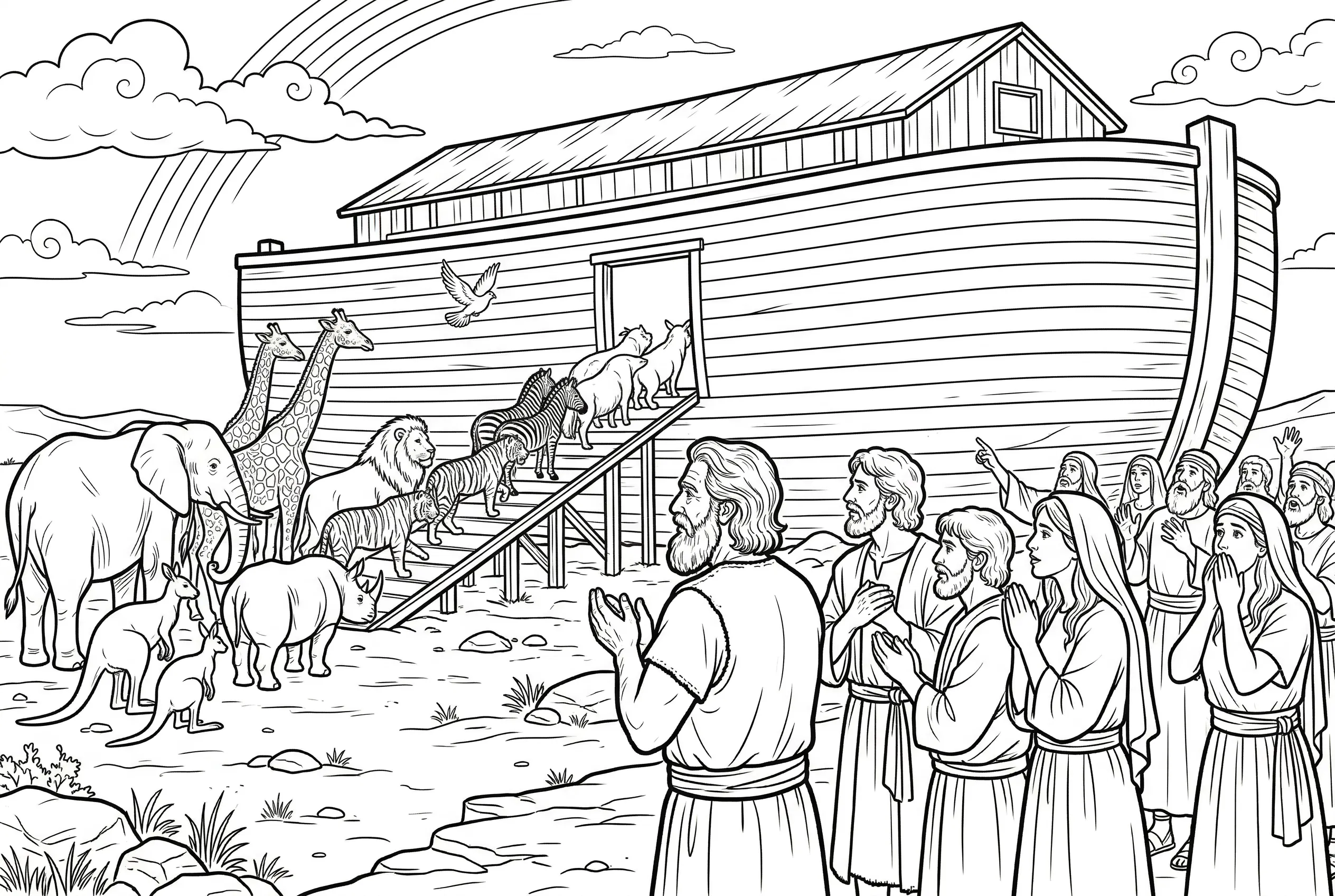 Noah’s Ark Preparing for the Deluge