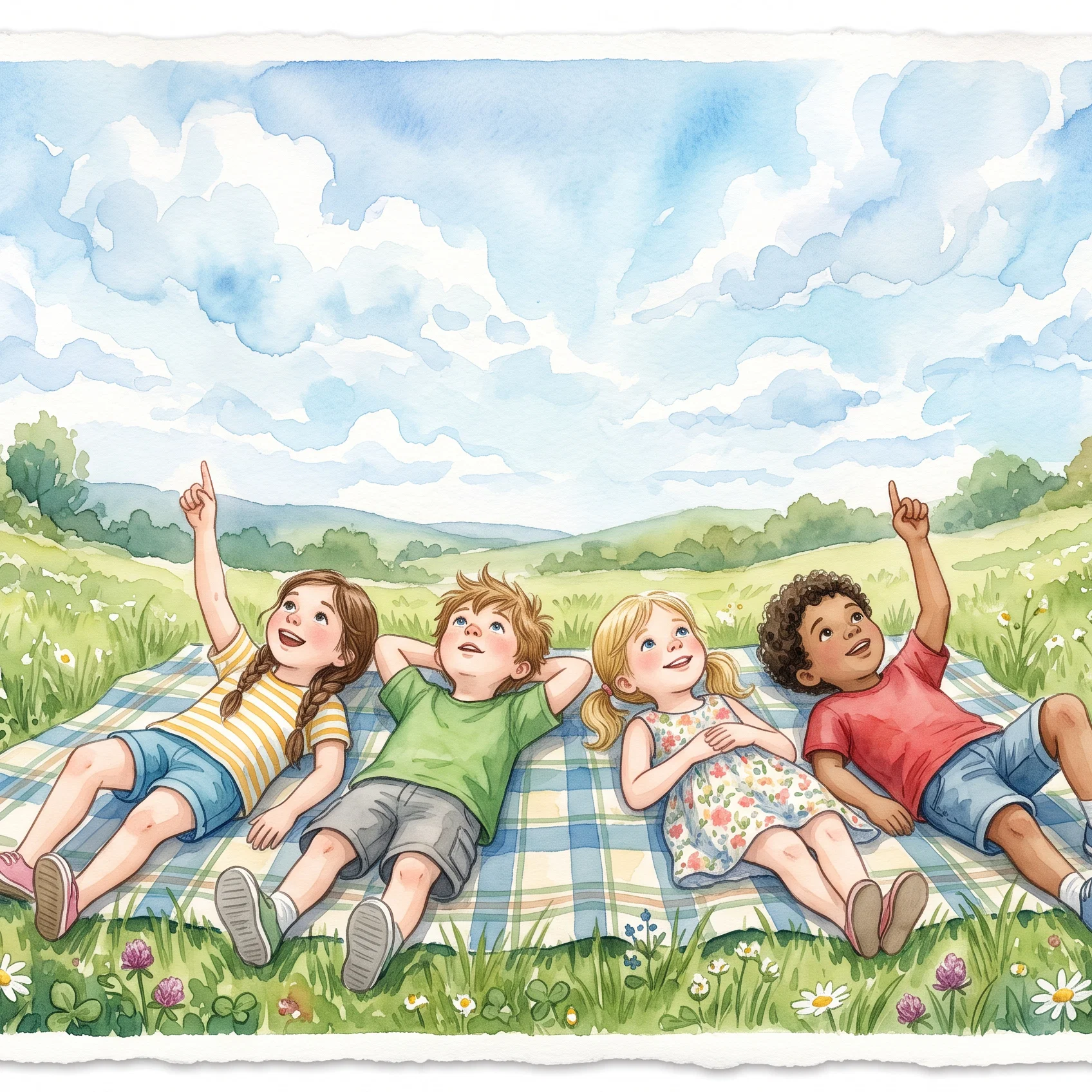 Little Ones Dreaming Beneath Heavens Clouds
