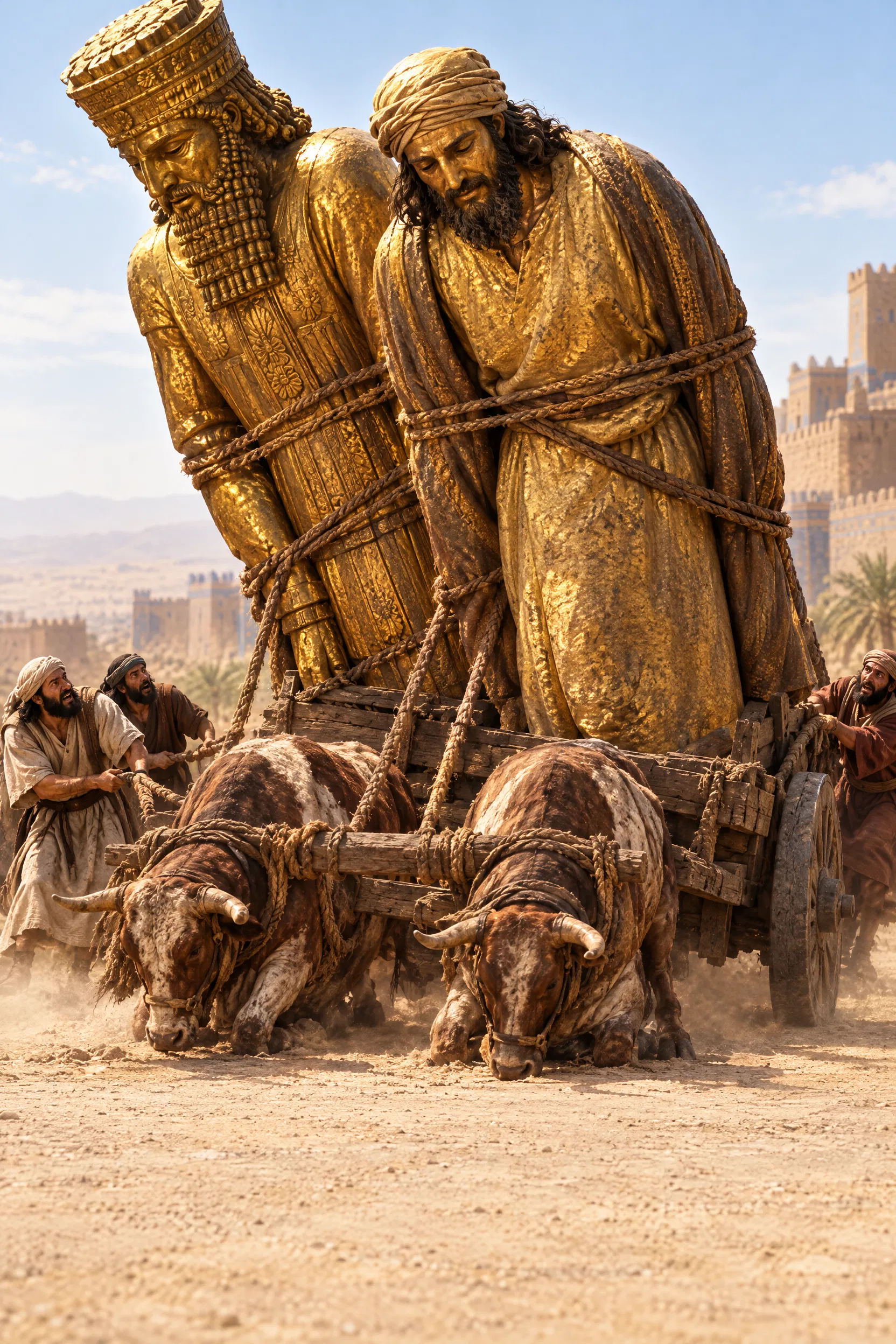 Bel and Nebo Carried Off on an Ox Cart