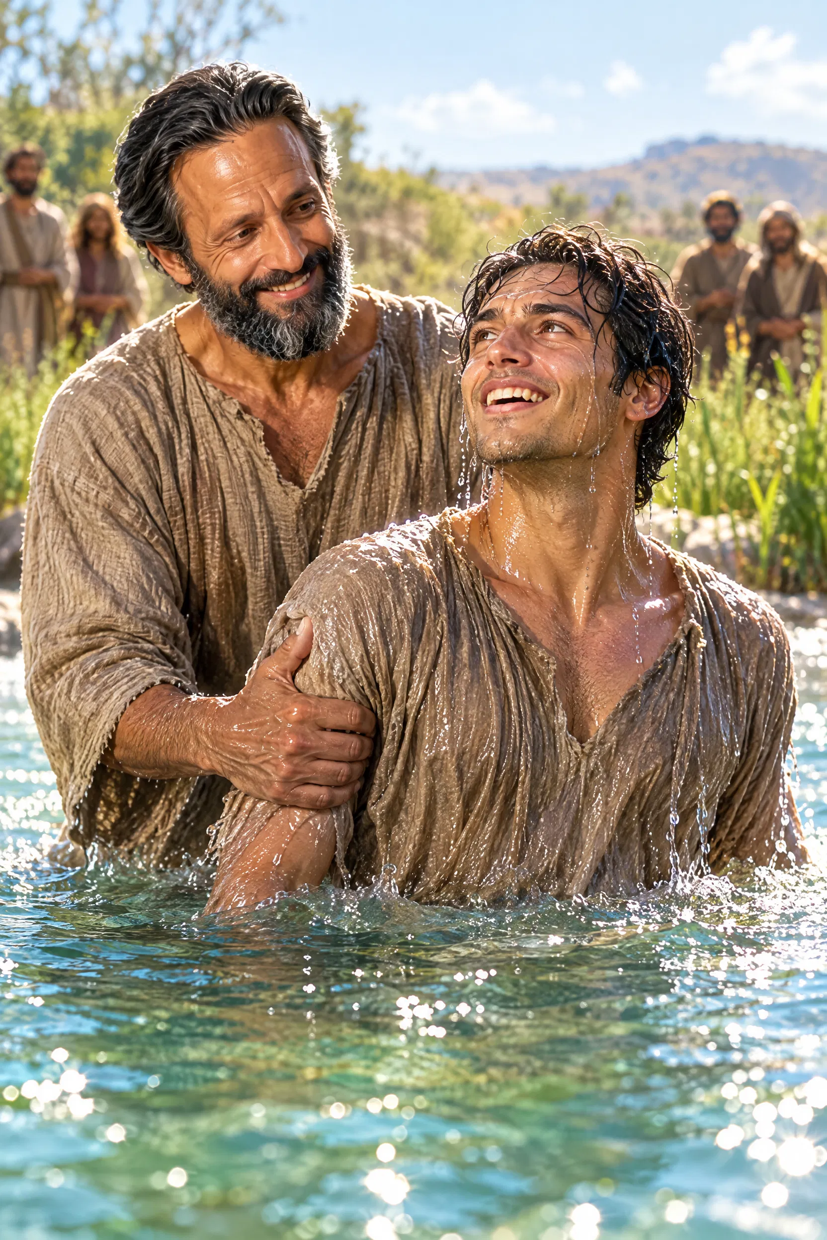 Paul Baptizes a Convert in the River