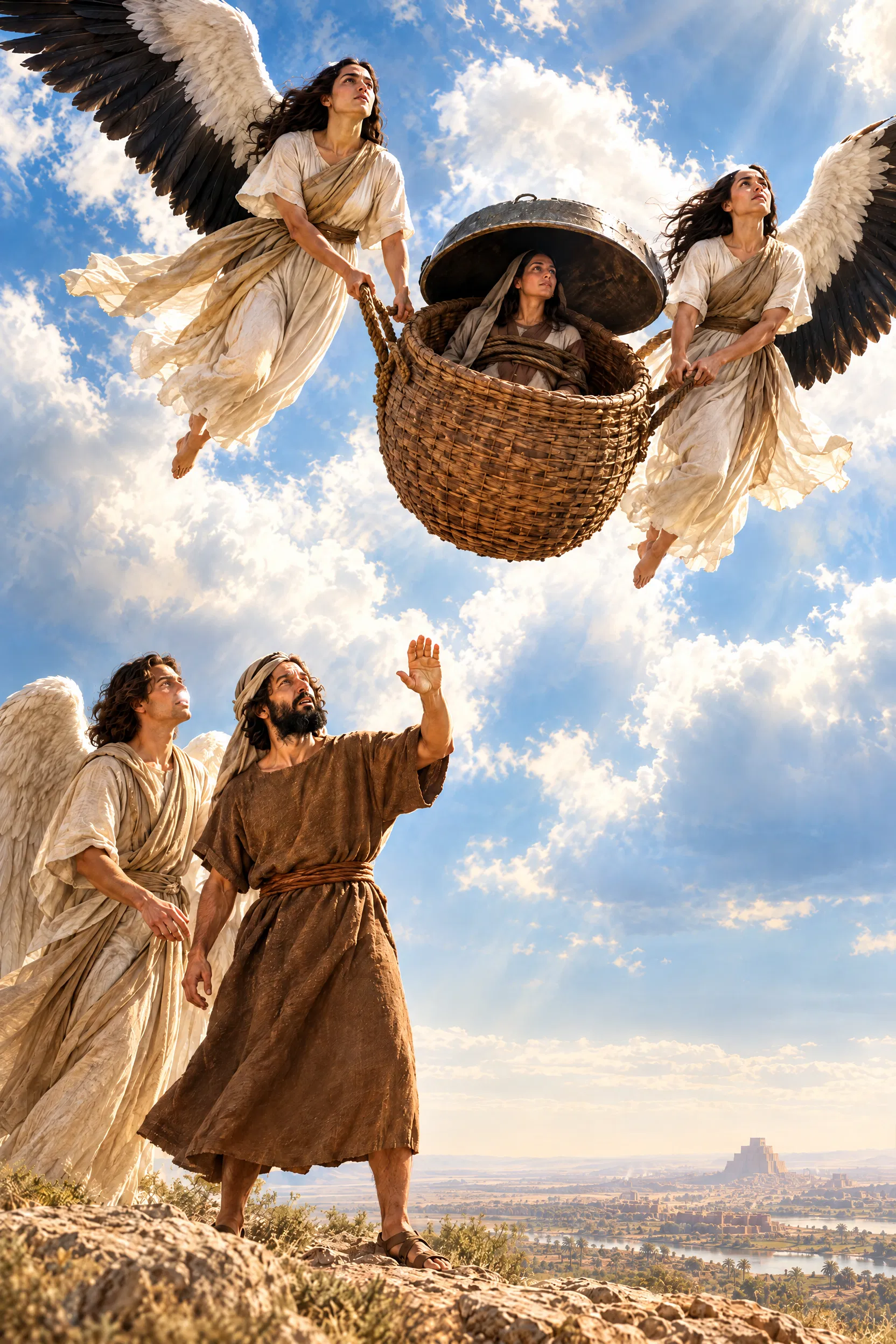 Angels Carry the Woman in the Basket to Shinar