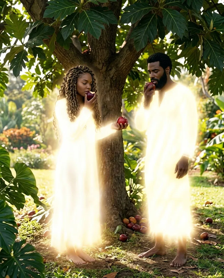 Adam and Eve Eat the Fruit Beneath the Tree