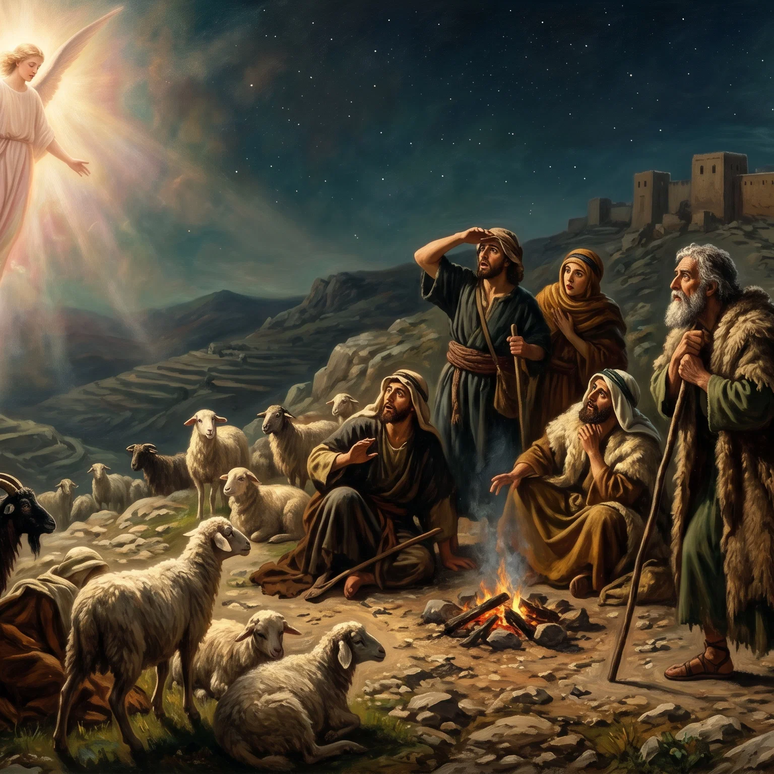 The Shepherds Behold Heavenly Radiance