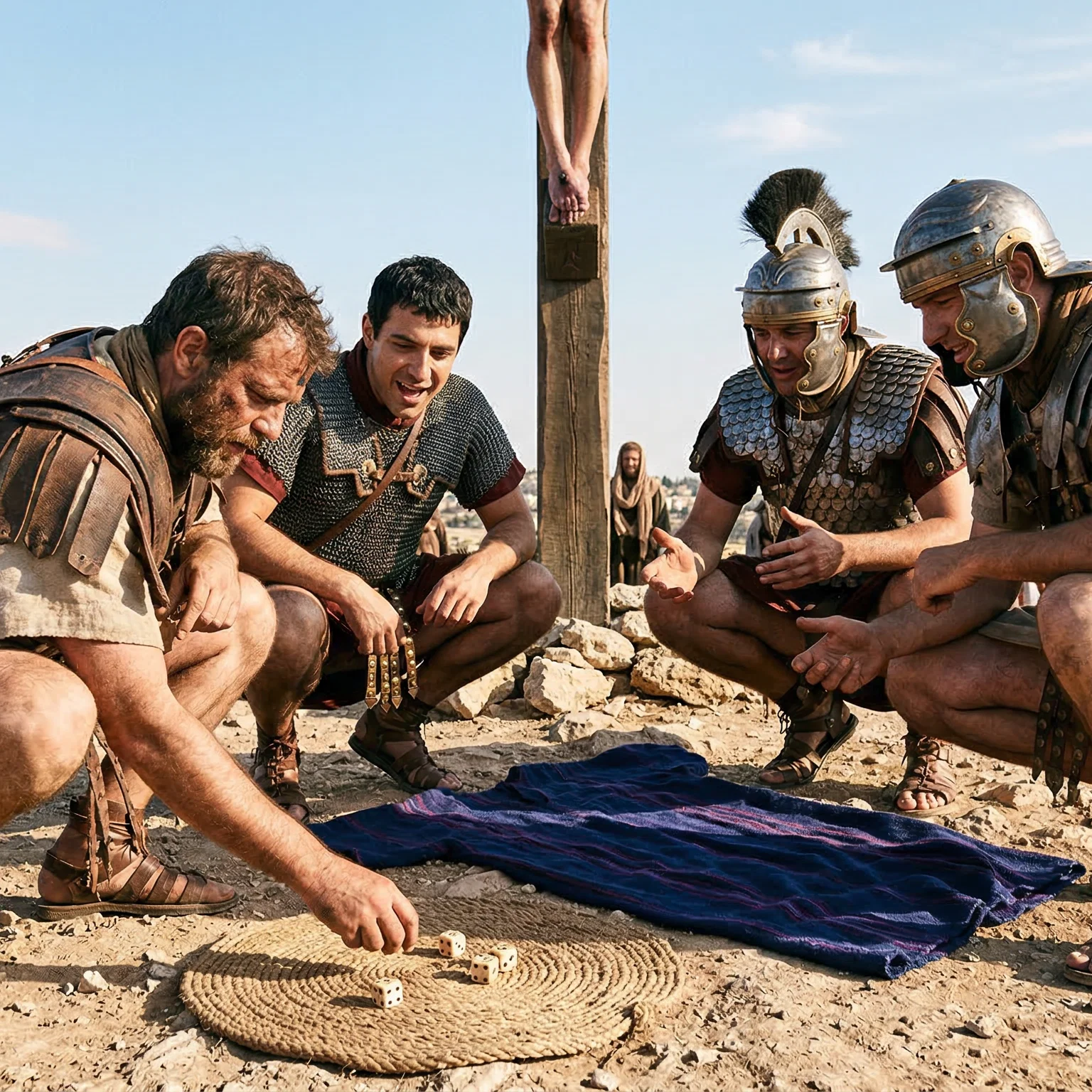 Roman Soldiers Casting Lots at the Cross