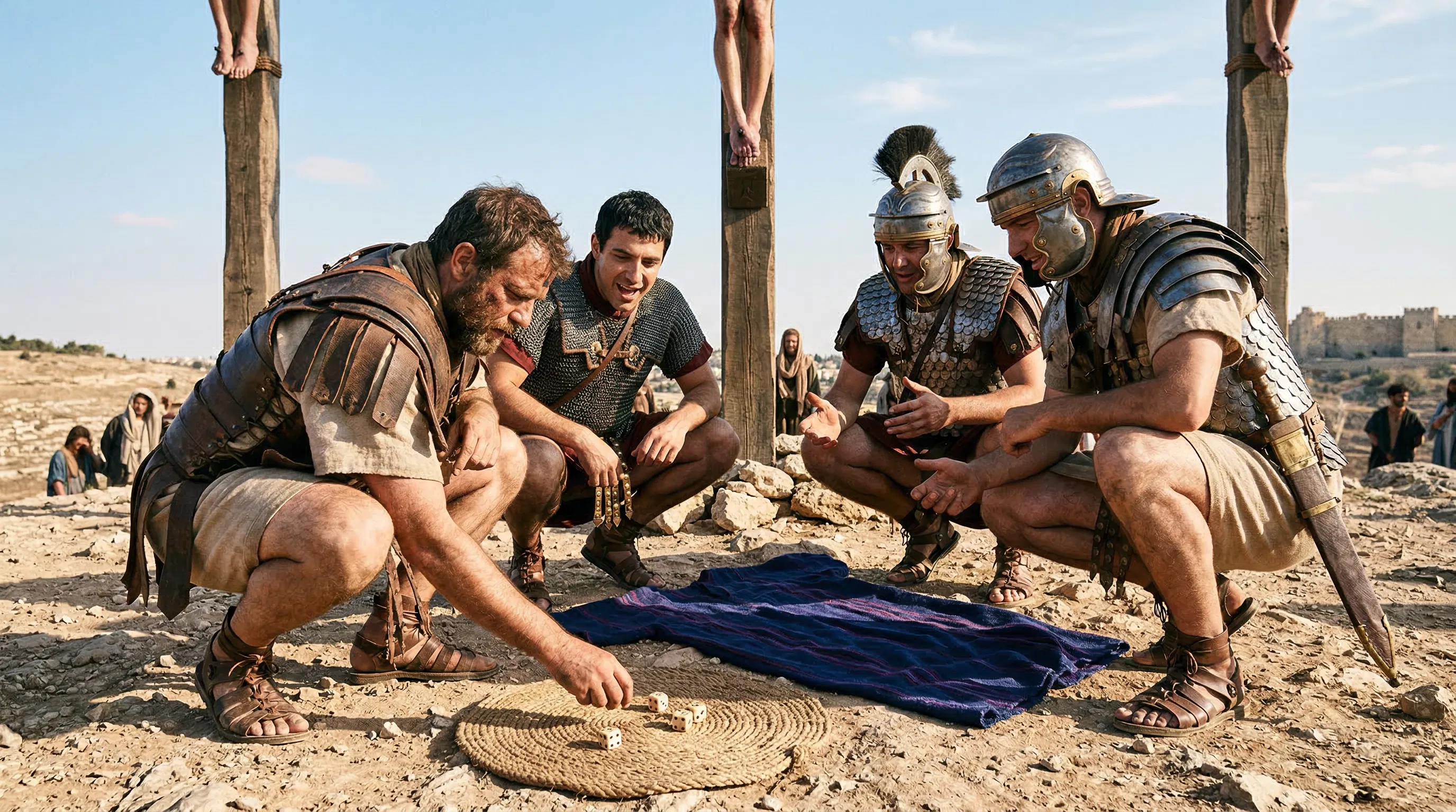 Roman Soldiers Casting Lots at the Cross