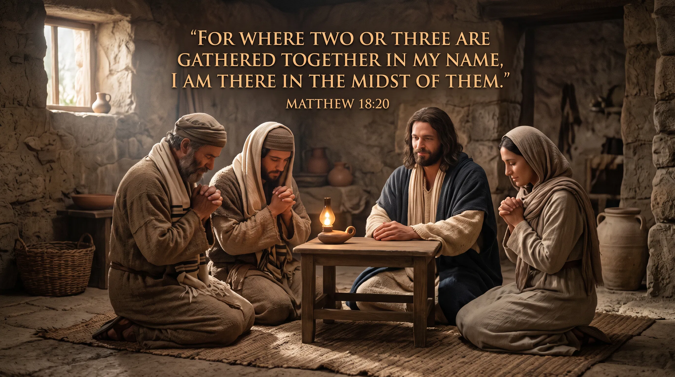 Believers Pray With Jesus in the Midst