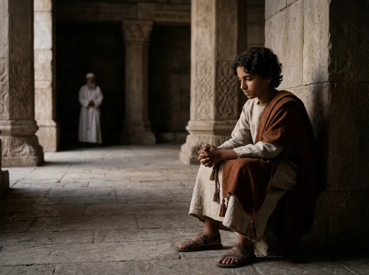Young Jesus Alone in the Temple Courts