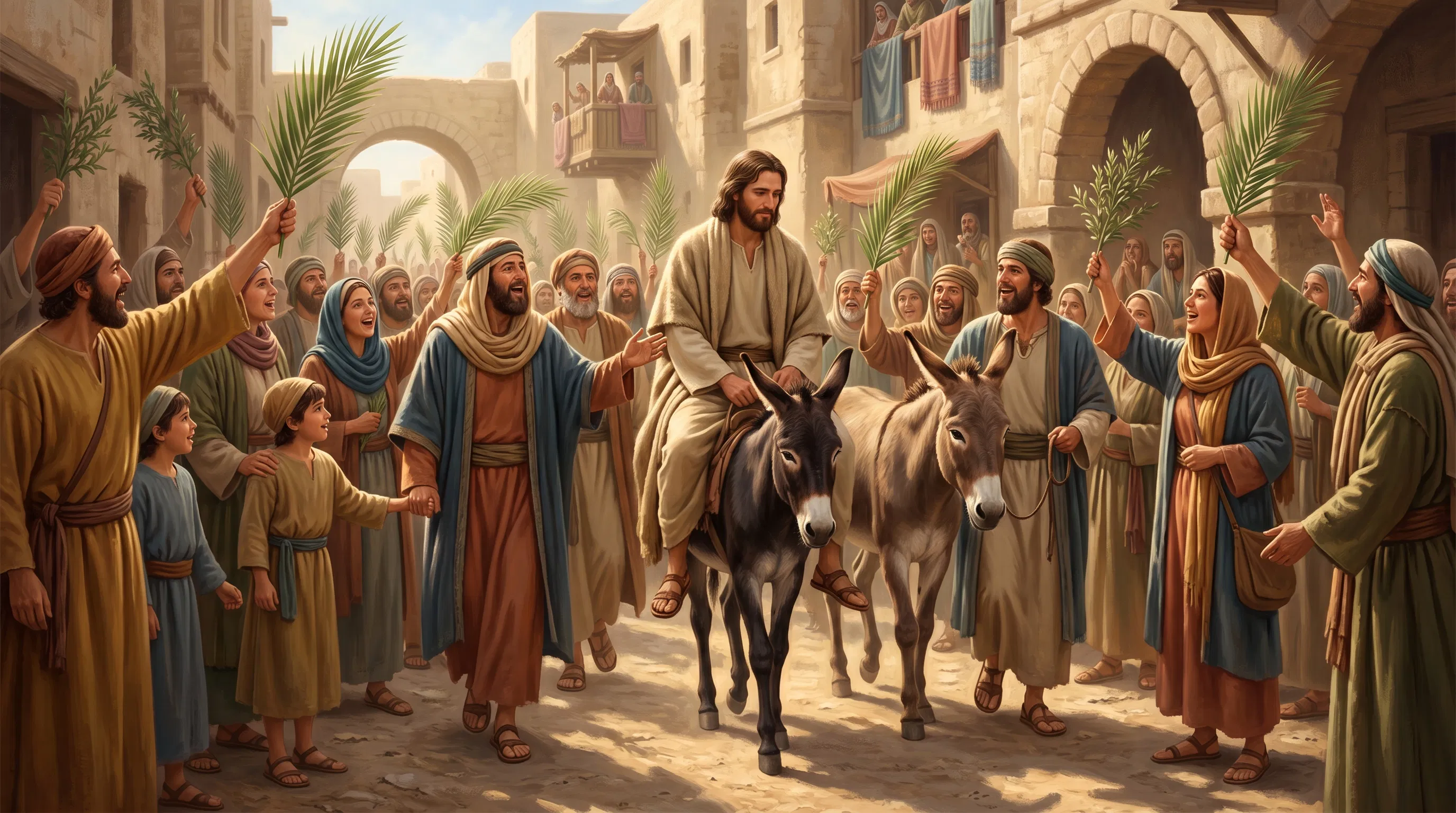 Jesus Rides a Donkey into Jerusalem