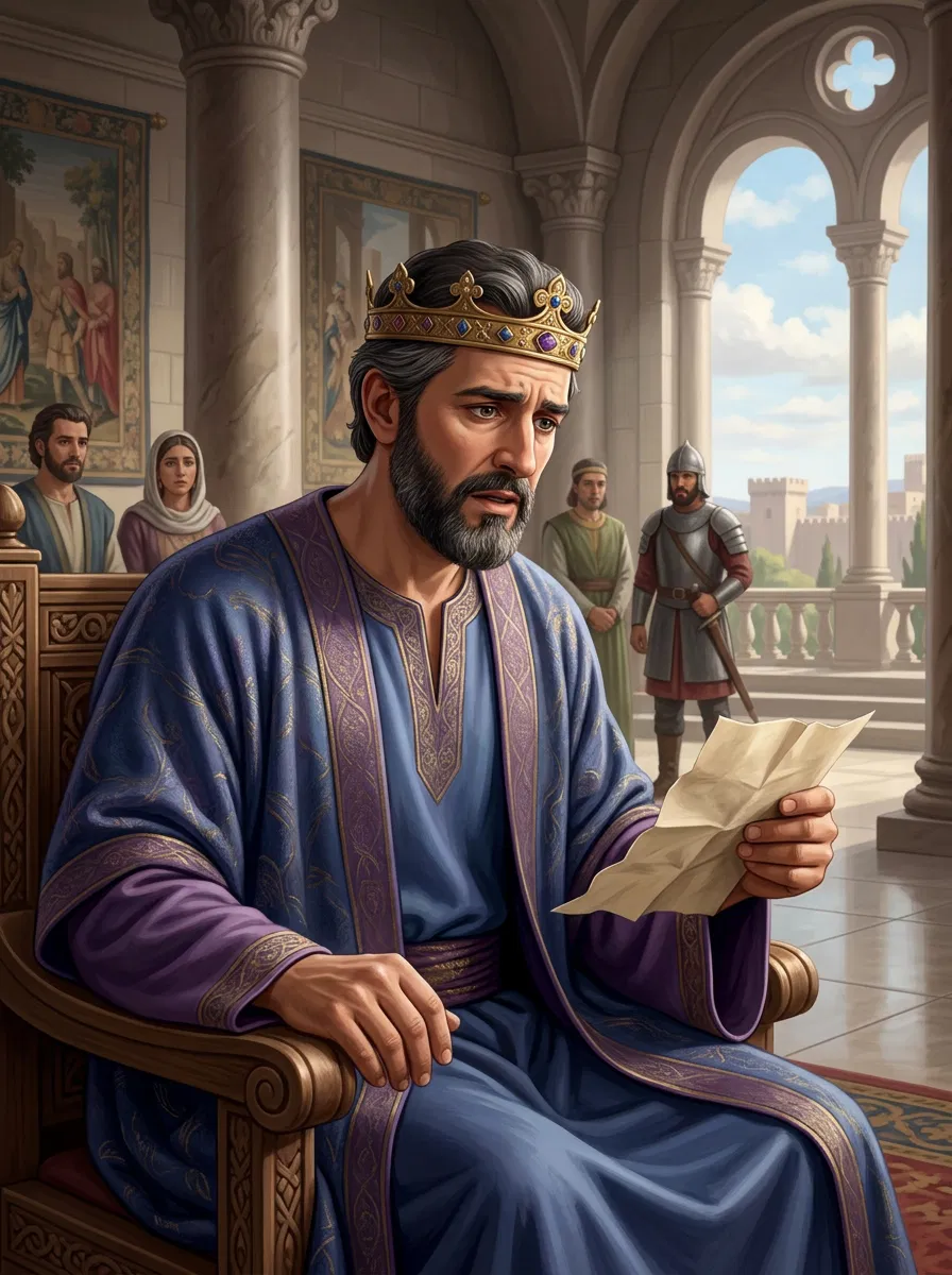 King of Israel Reads Naaman's Letter