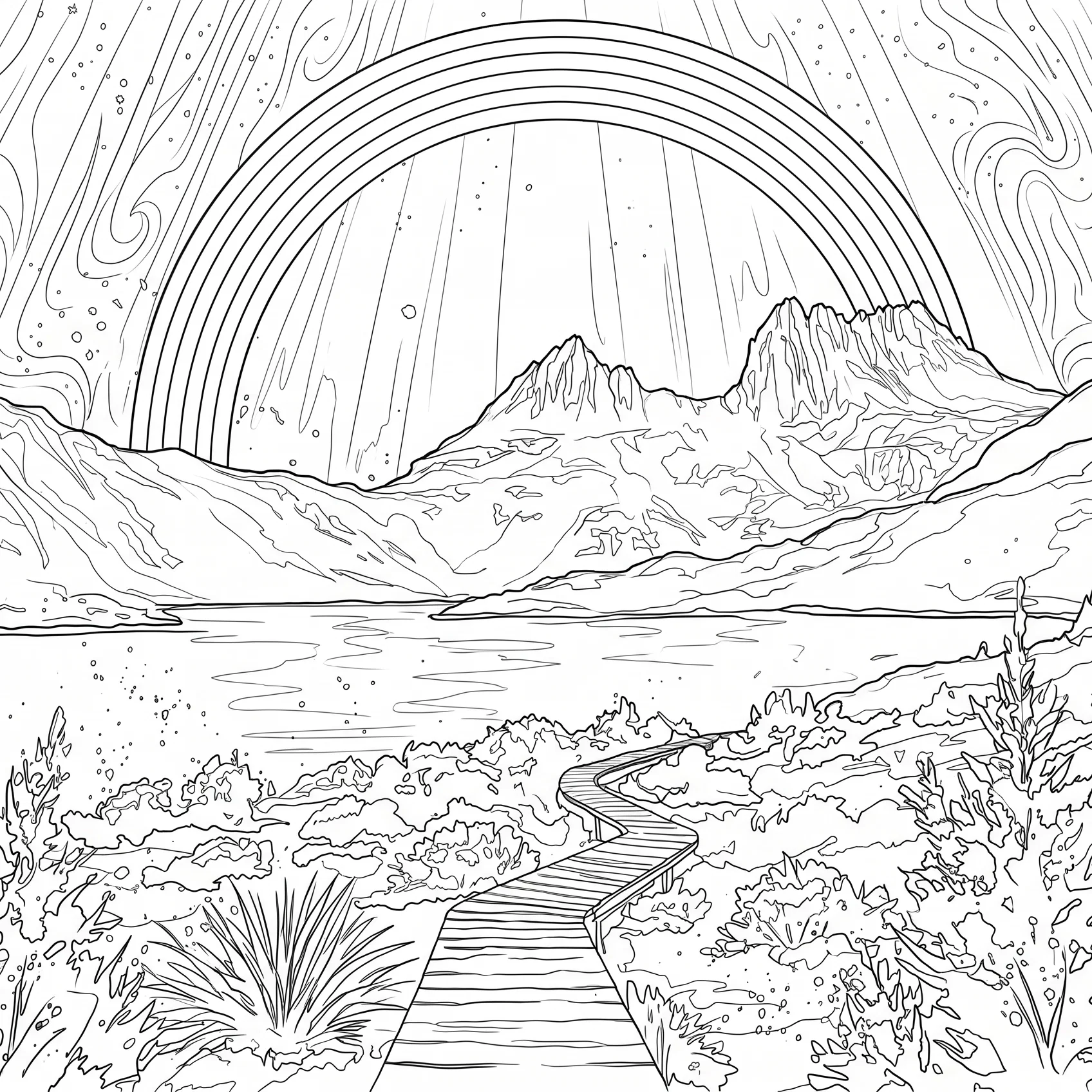 Divine Scenes for Mindful Coloring