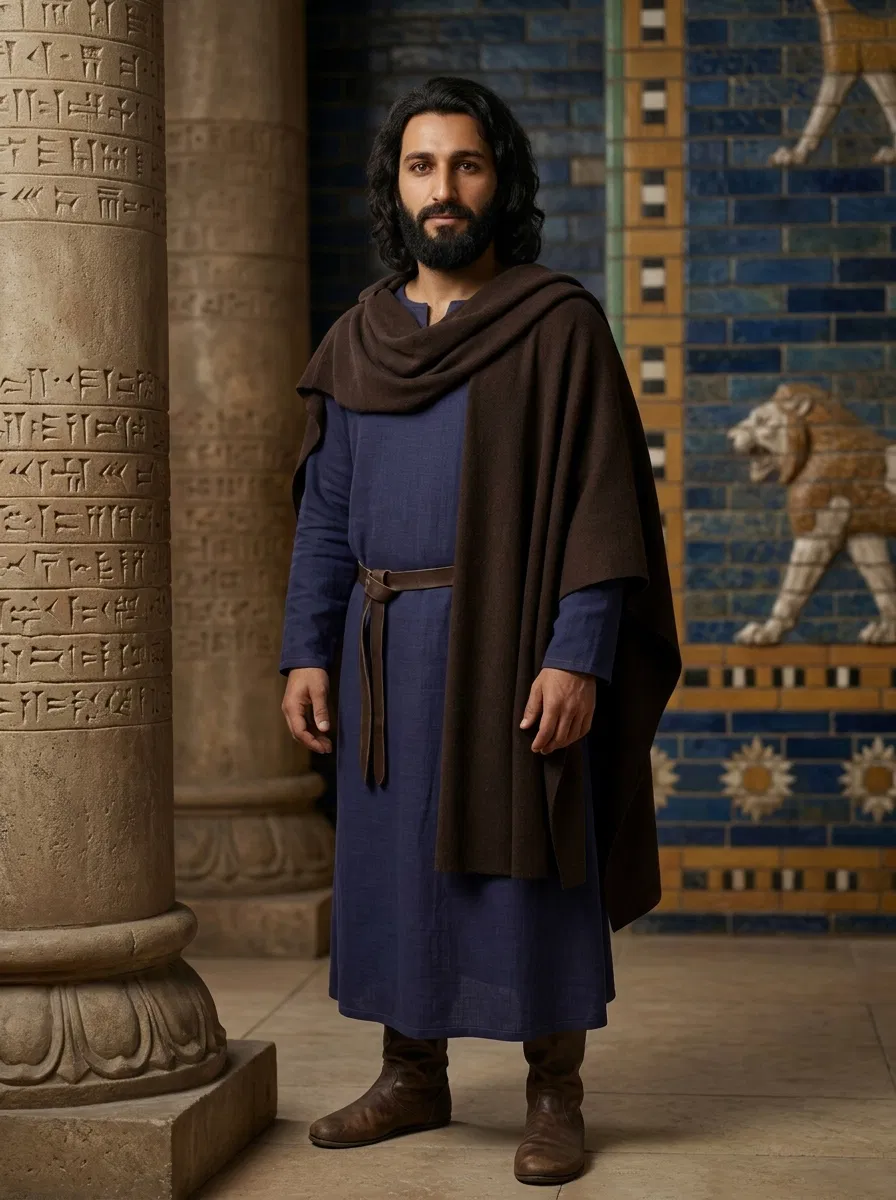 Daniel Standing Before Babylonian Walls