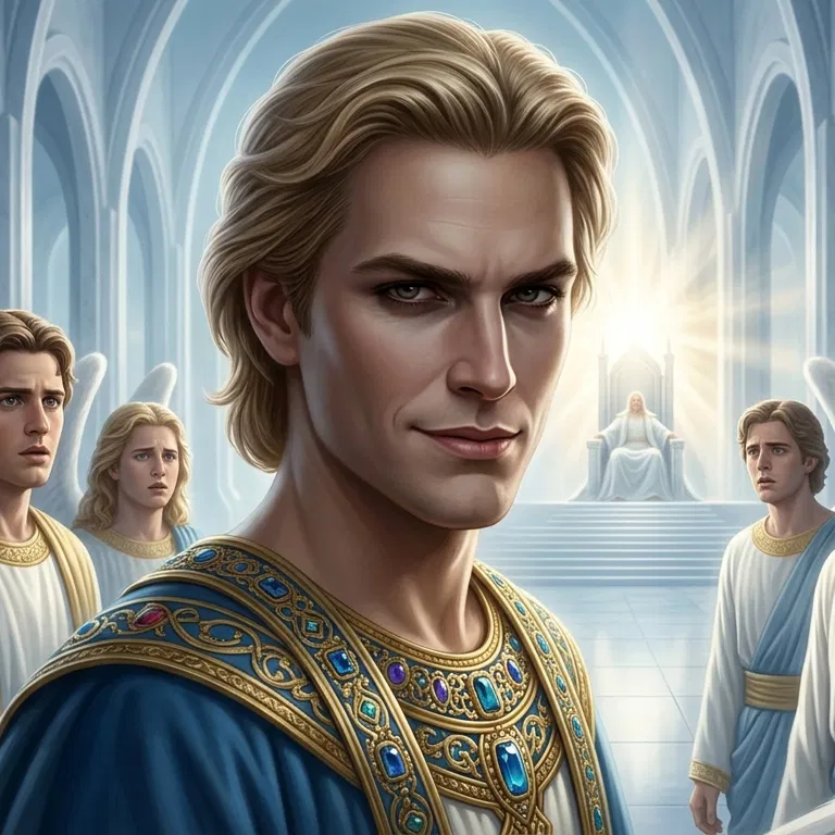 Lucifer Among the Angels Before the Throne