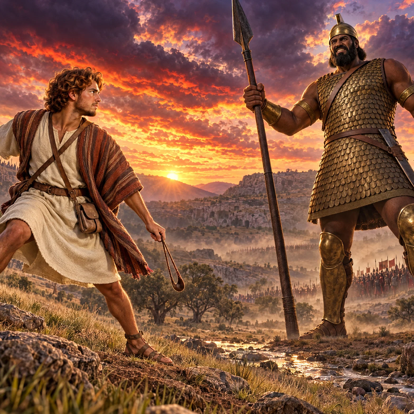 Faith Against the Giant at Twilight