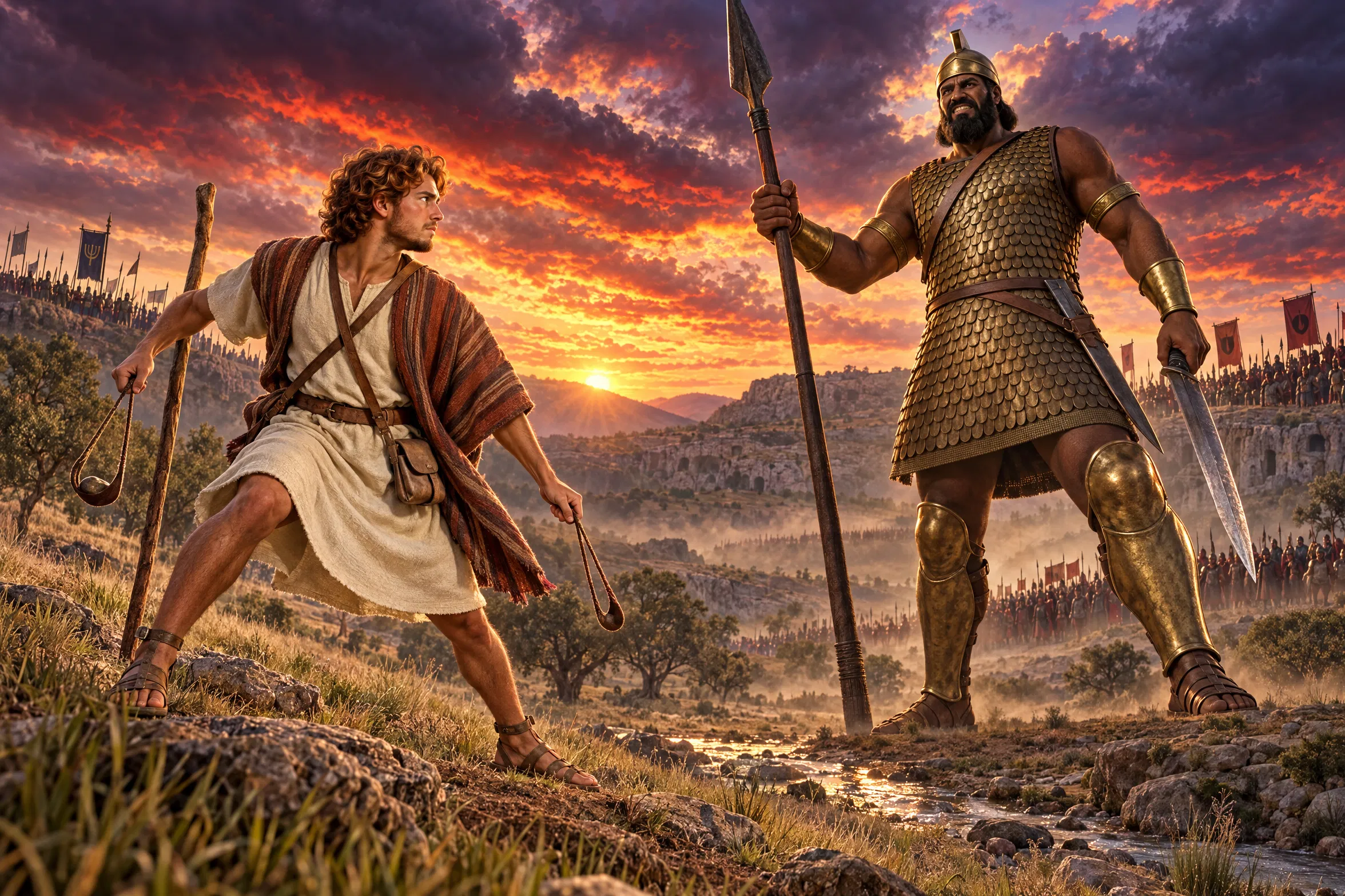 Faith Against the Giant at Twilight