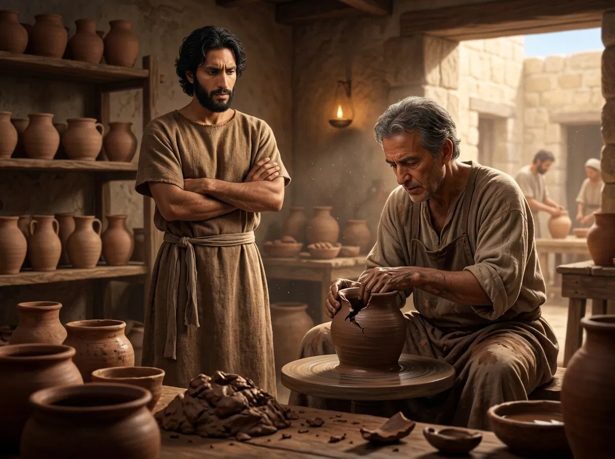 Jeremiah Watches the Potter at His Wheel