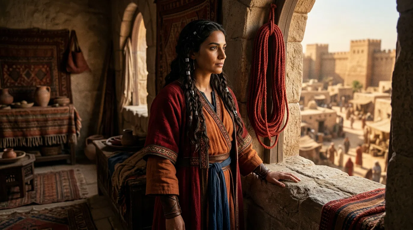 Rahab at Her Window in Jericho's Wall