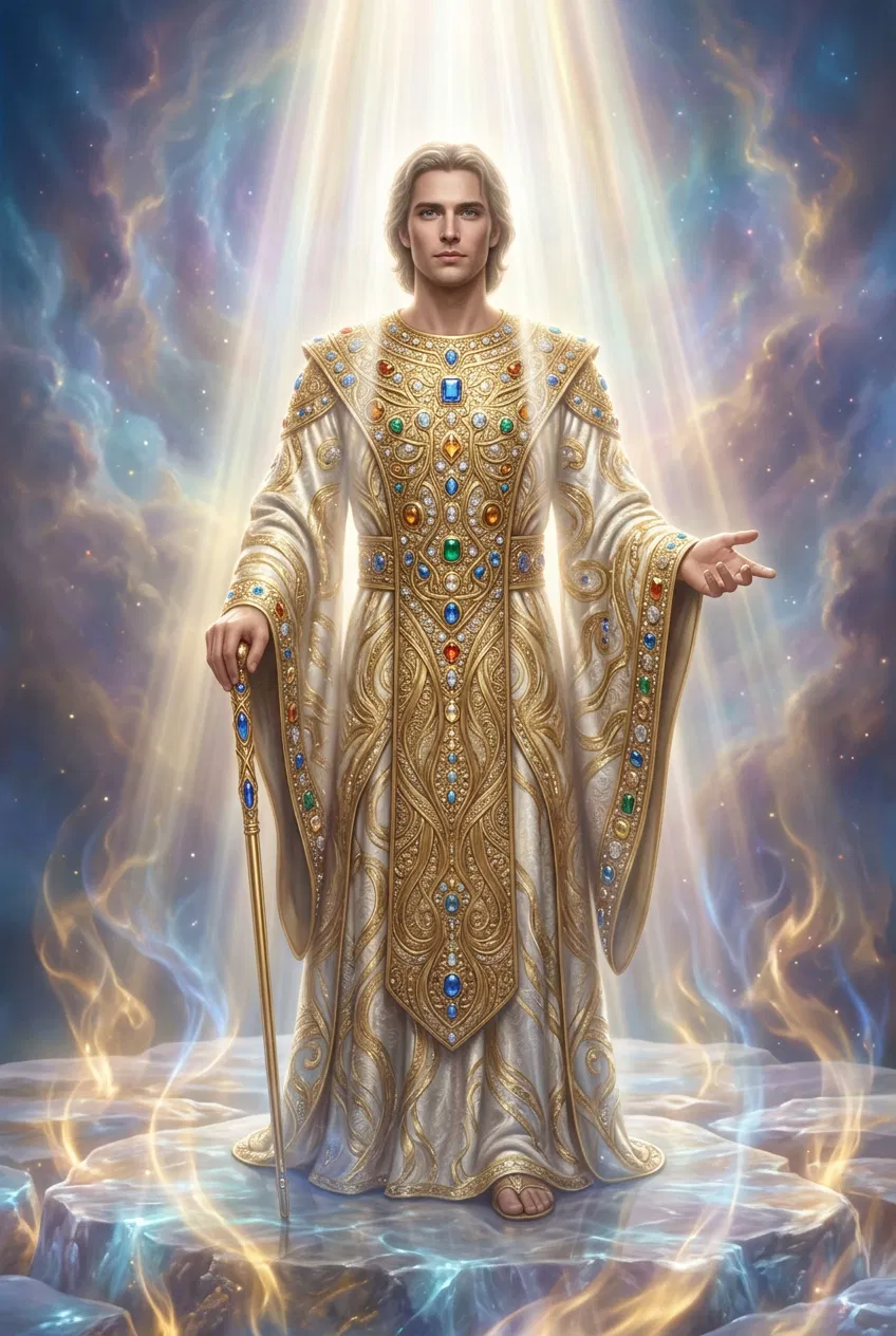 Lucifer in a Jeweled Robe Before the Heavenly Light