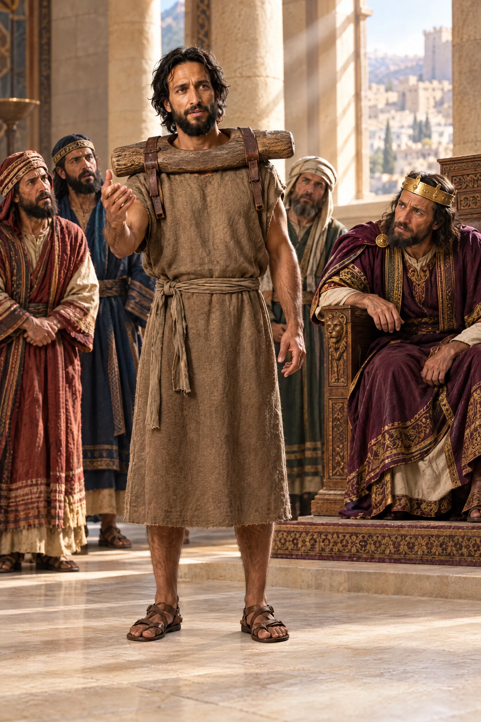 Jeremiah Wears the Yoke Before King Zedekiah