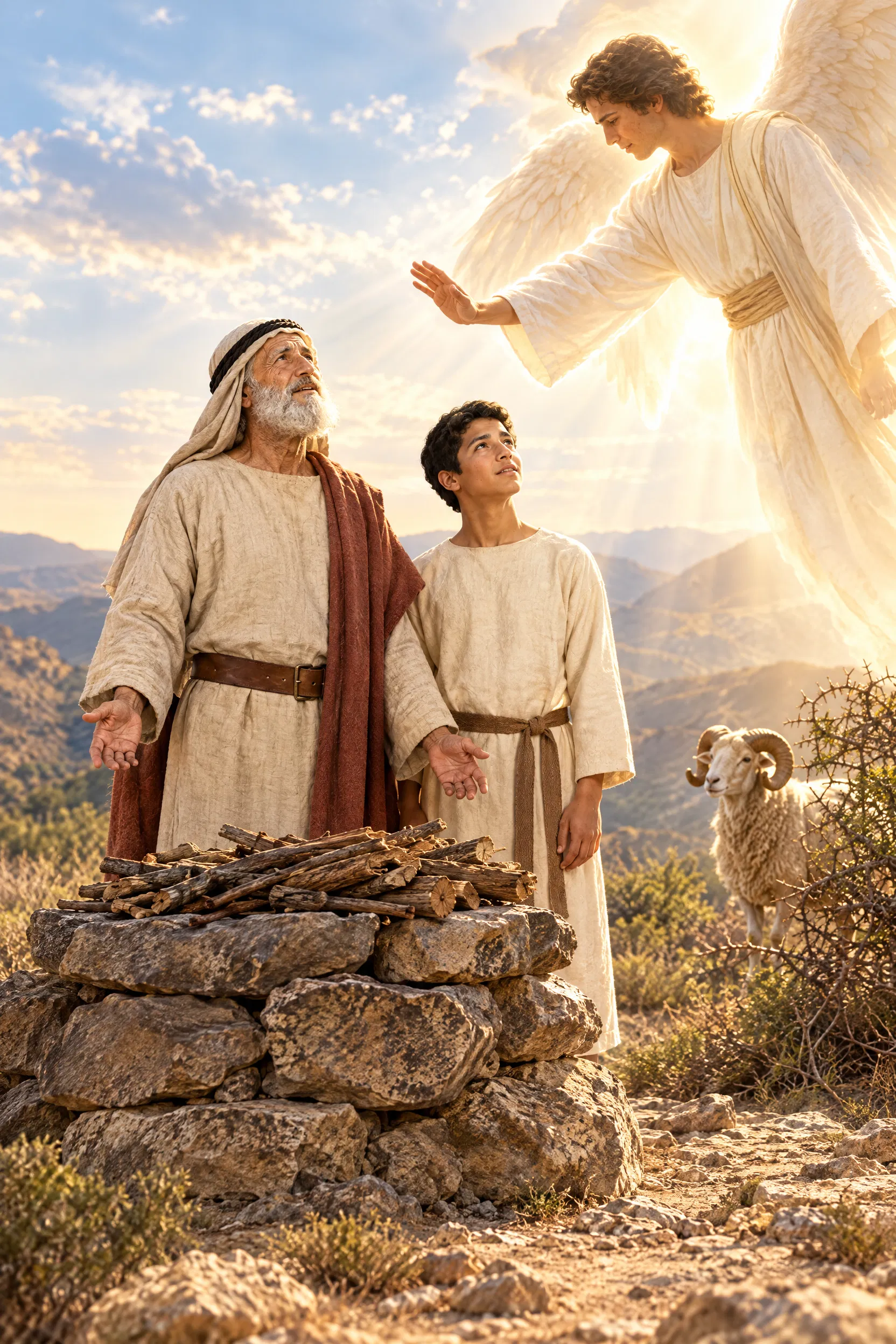 Abraham Stopped by the Angel on Mount Moriah
