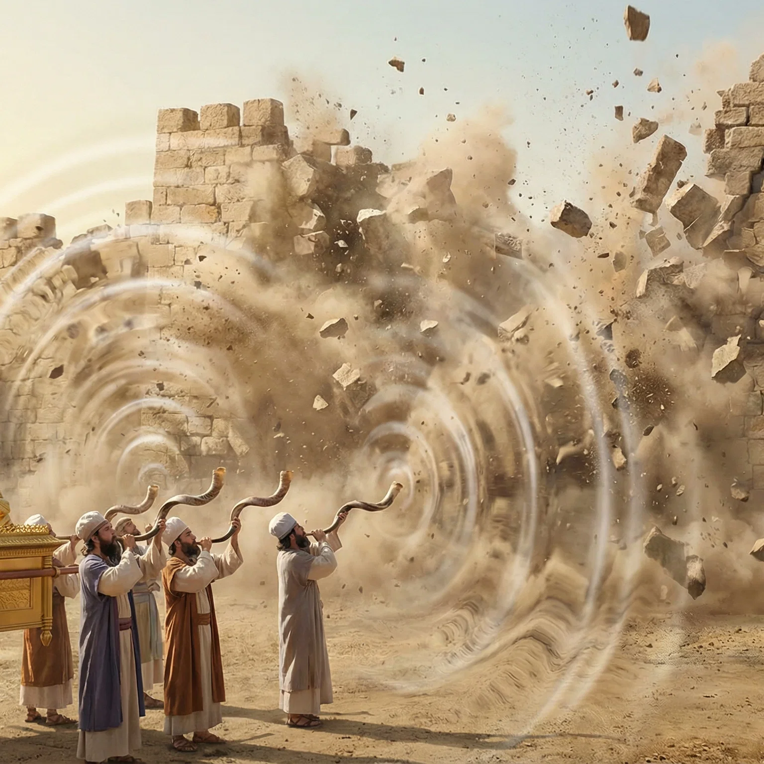 The Sonic Collapse of Jericho Walls