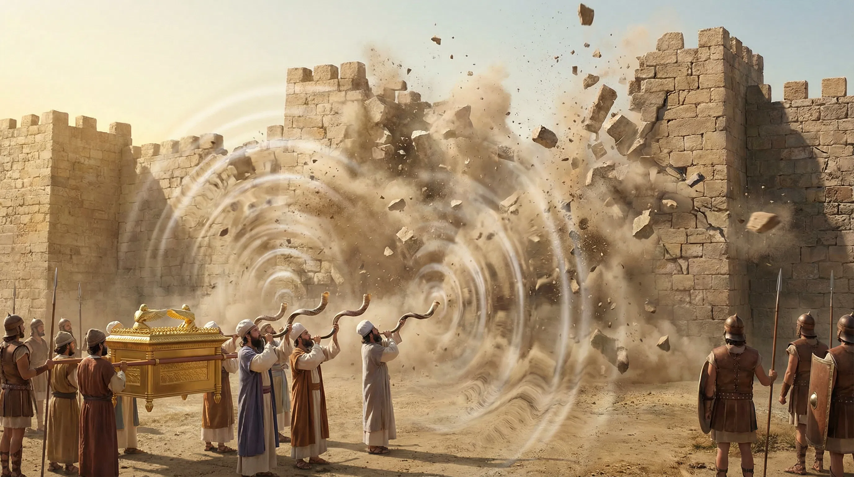 The Sonic Collapse of Jericho Walls