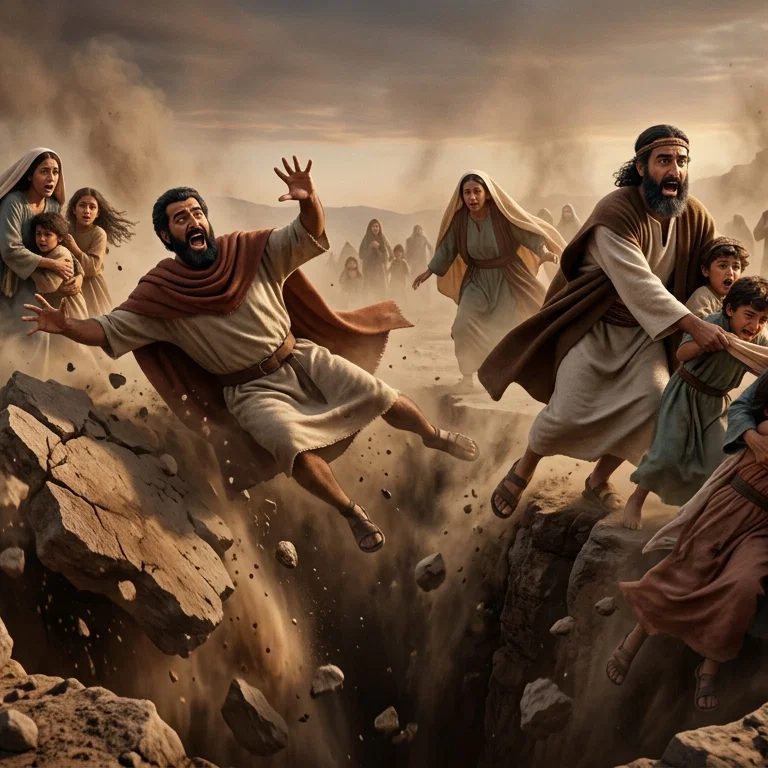 The Earth Opens Beneath The Rebellious Conspirators