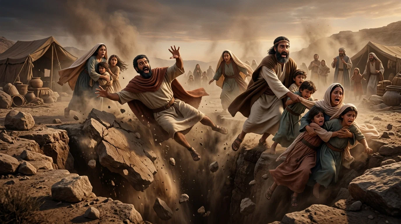 The Earth Opens Beneath The Rebellious Conspirators